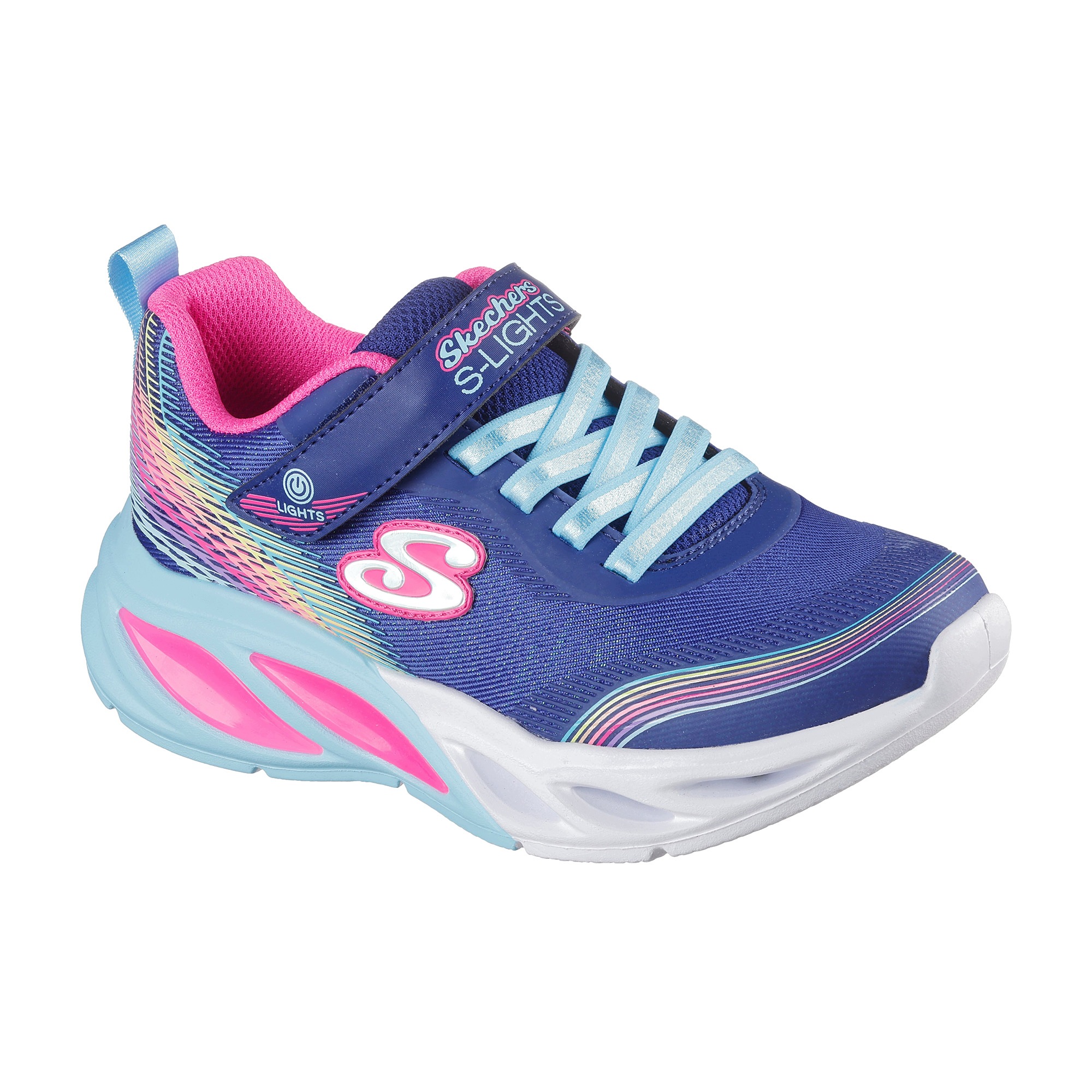 Buty dziecięce Skechers Cosmic Glow Rainbow Beam blue