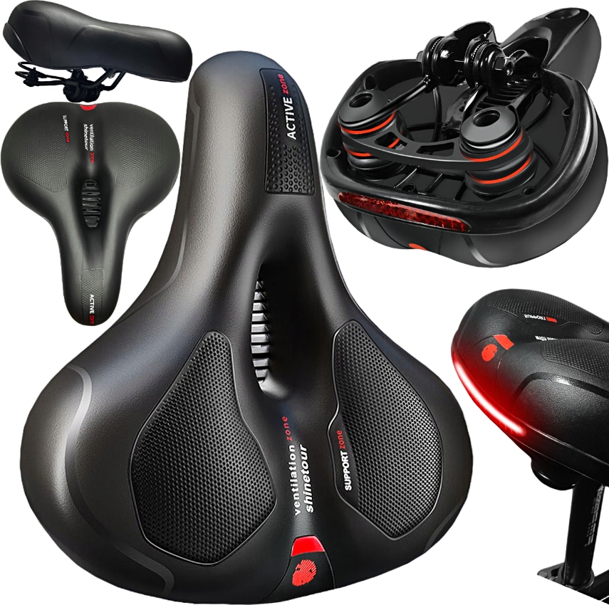 SIODEŁKO ROWEROWE SIODŁO SPORTOWE WENTYLACJA MIĘKKIE ANTYWSTRZĄSOWE PIANKA