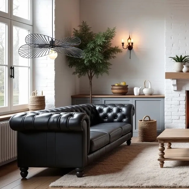 LAMPA SUFITOWA WISZĄCA PLECIONA AŻUROWA CZARNA LOFT KAPELUSZ BOHO Marka TOOLIGHT