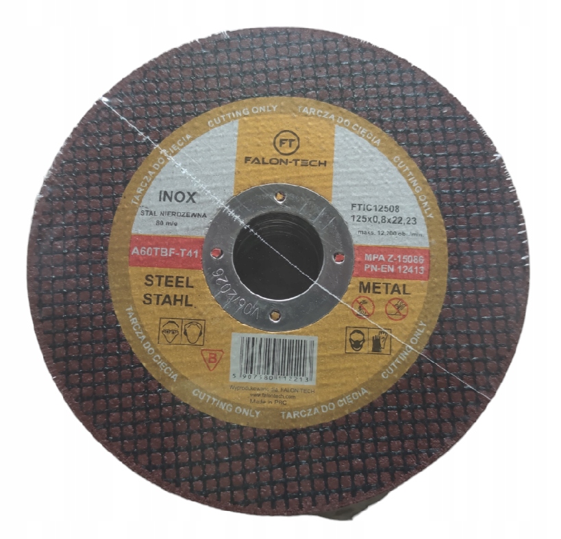 TARCZA DO CIĘCIA METALU INOX 125/0,8mm FALON-TECH