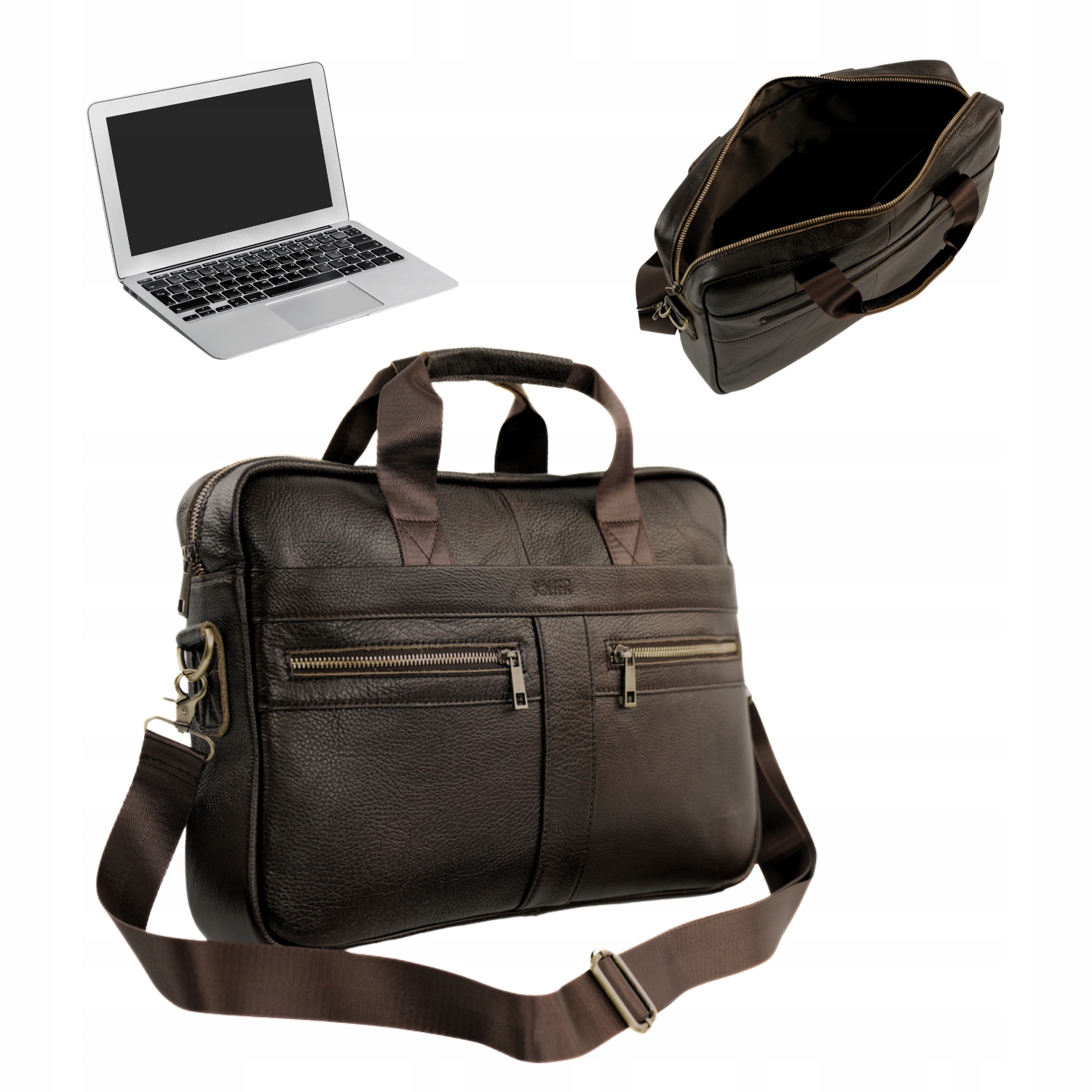 Taška na notebook 13 palců Pánská kožená přes rameno Aktovka A4 pro práci Solier