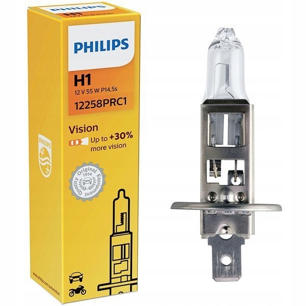 

Philips Żarówka H1 Vision 55W +30% kartonik 1 szt.