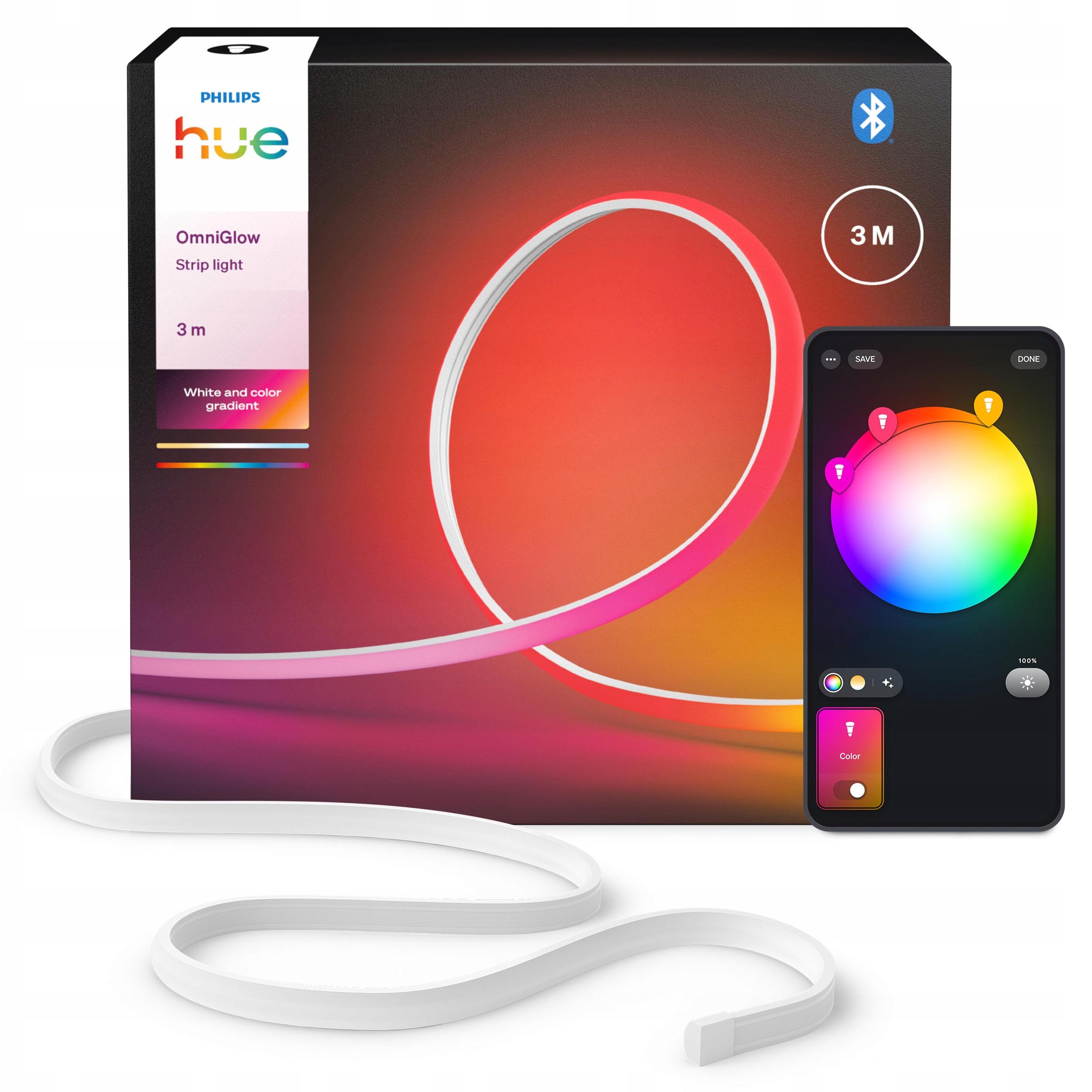 Led pásek Philips Hue OmniGlow Strip 3 m Rgbic Inteligentní Smart Zigbee