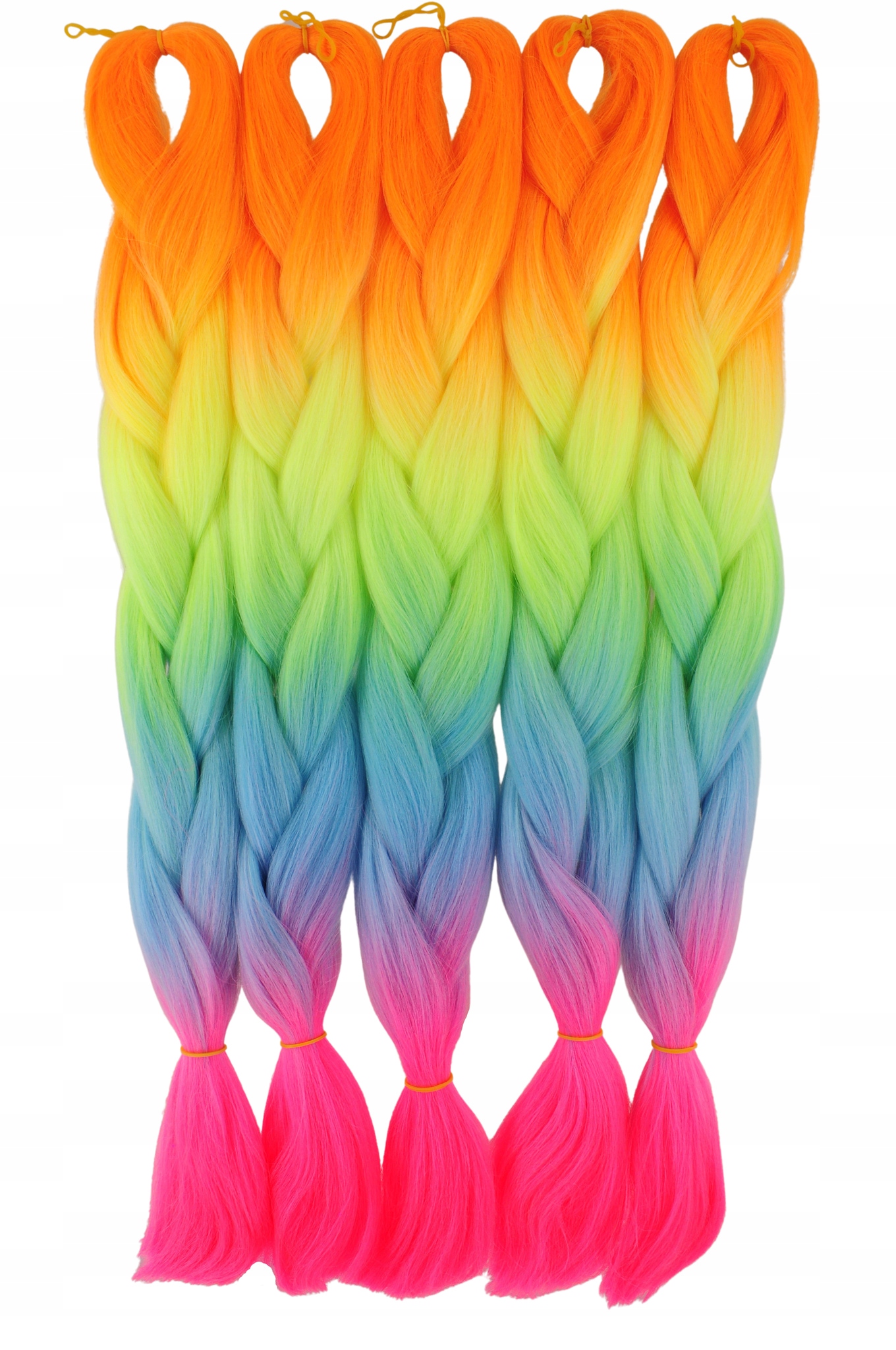 WŁOSY SYNTETYCZNE KOLOROWE WARKOCZYKI OMBRE 4K.007 Marka Smart Colours