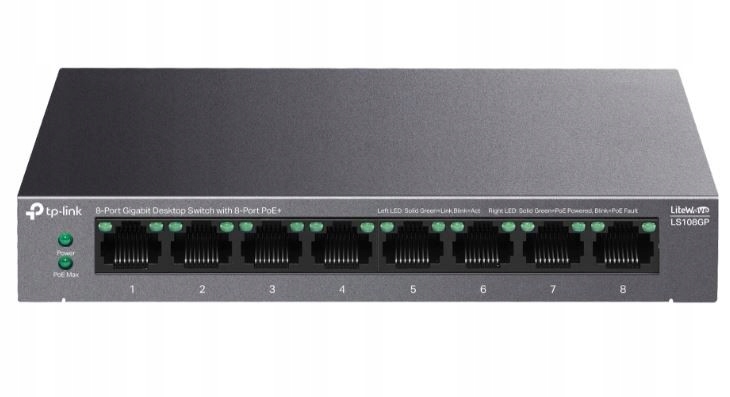 Tp-link Přepínač LS108GP 8xGE PoE+