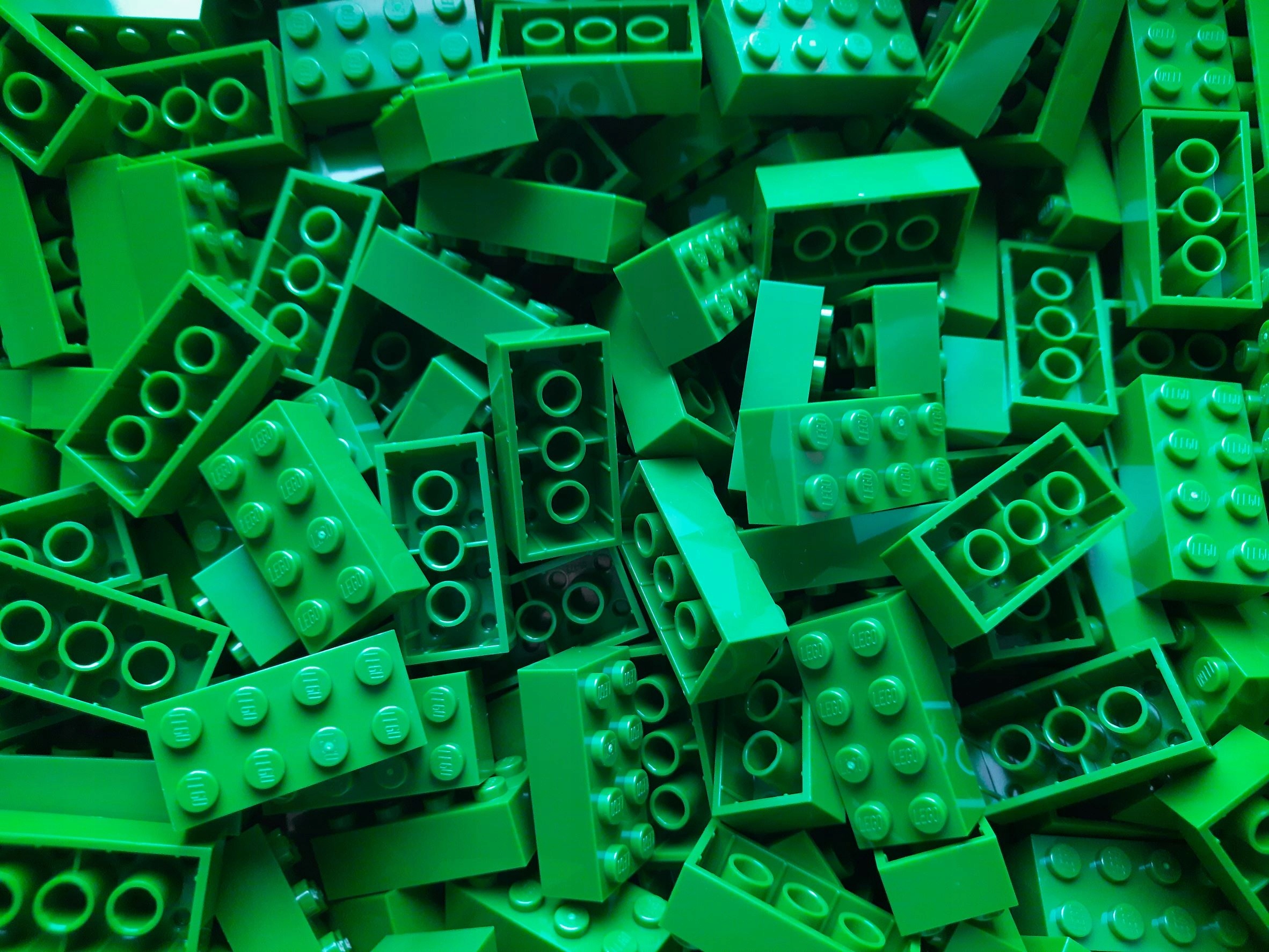 

Lego 3001 brick cegła 2x4 zielone 10 szt Nowe