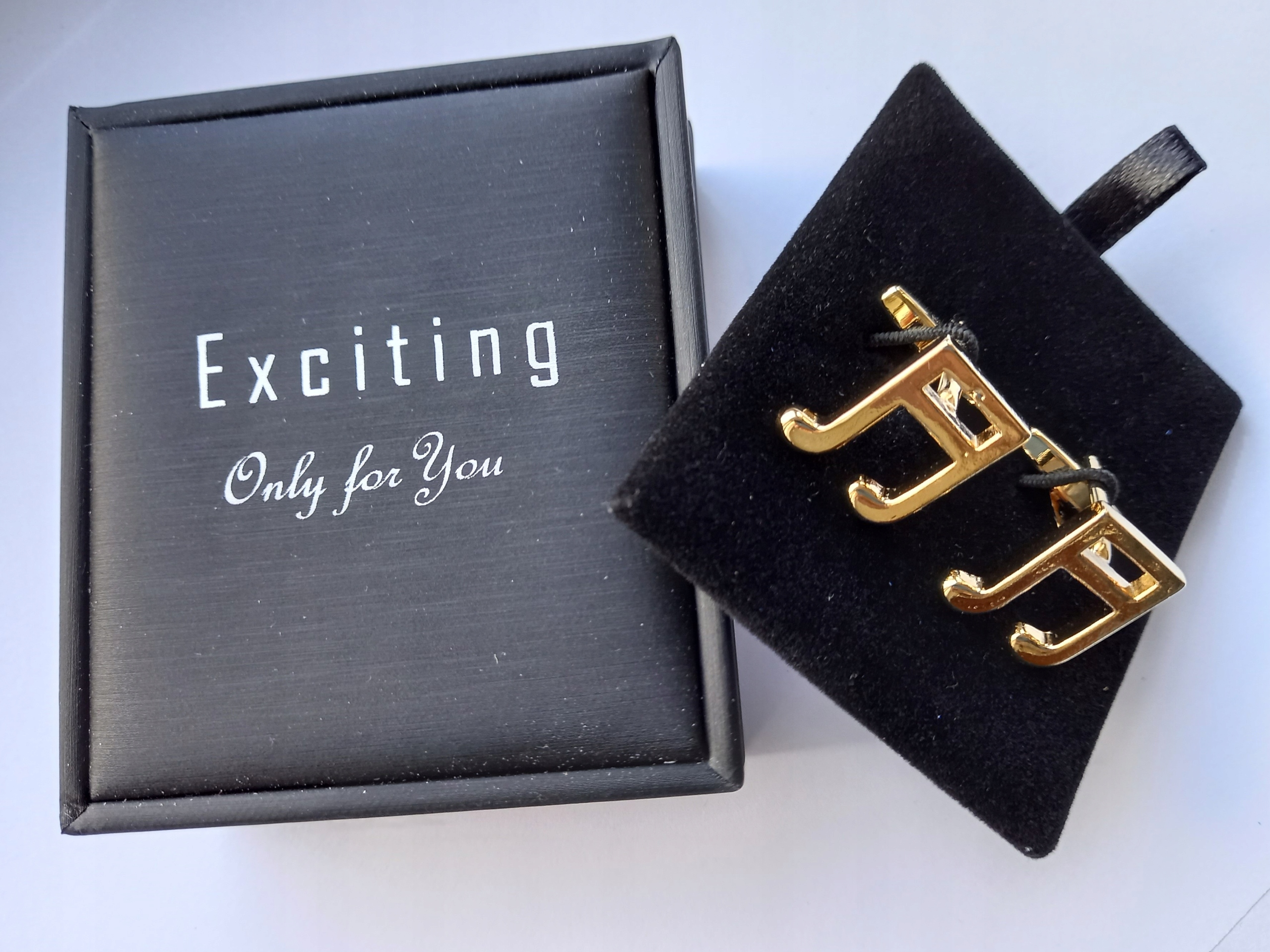 Manžetové knoflíčky Exciting Zlaté Nutky s dvojitou notou