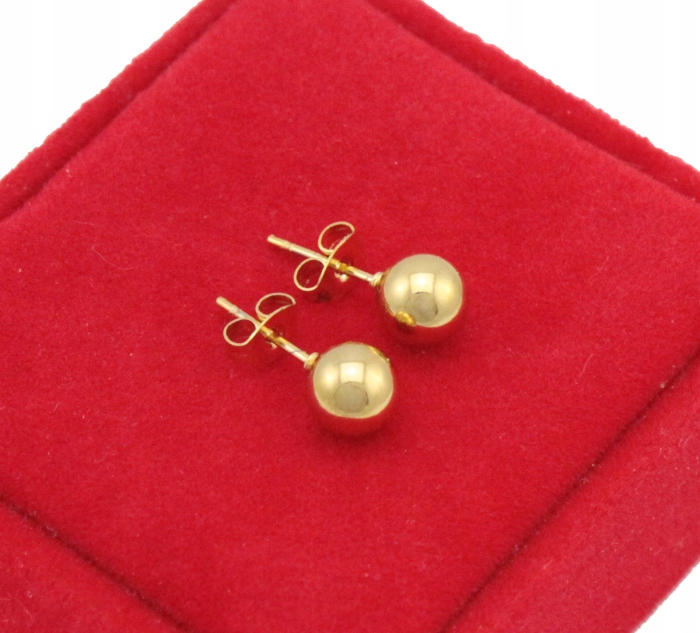 

Kolczyki Złote Kulki 7 mm Stal Chirurgiczna