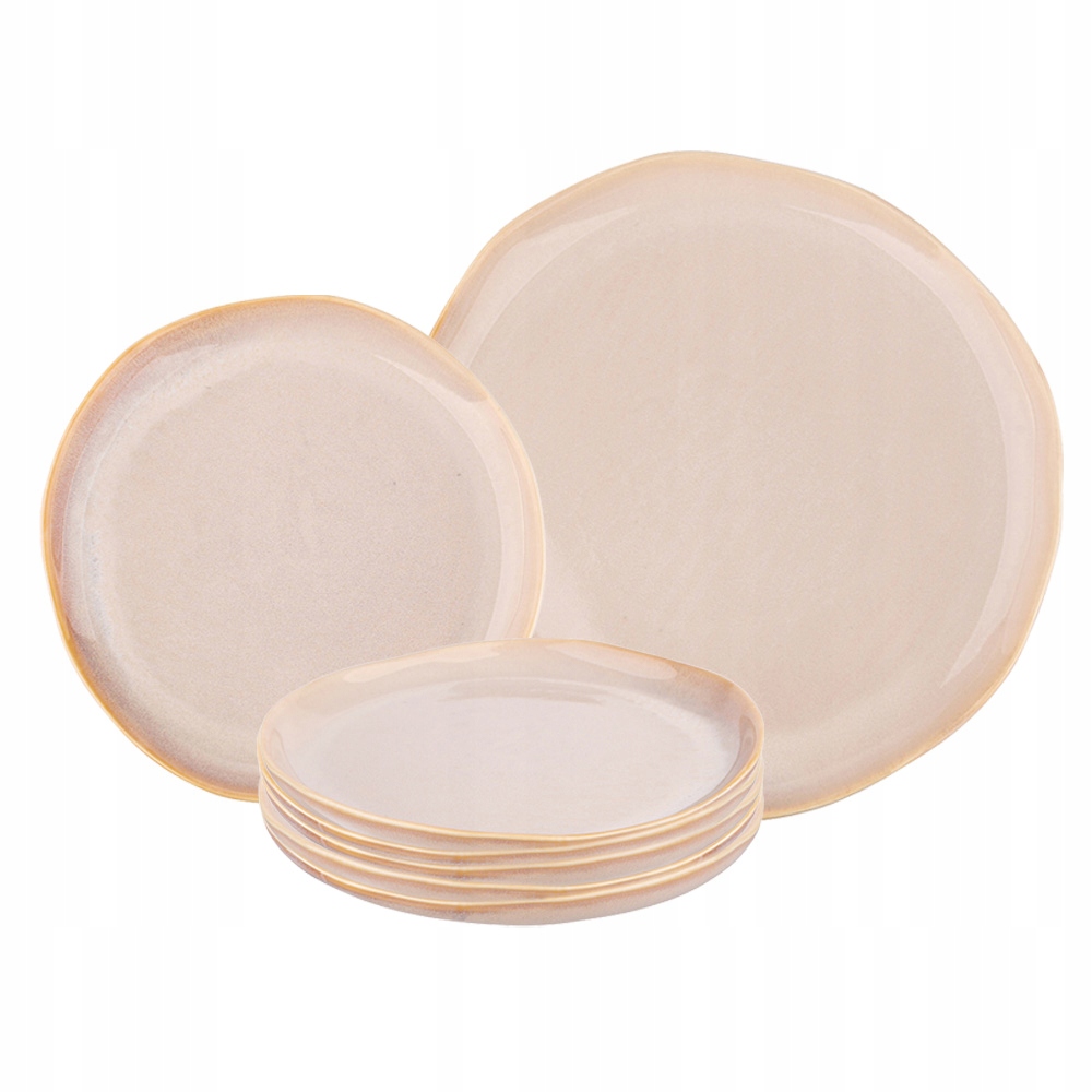 ZESTAW TALERZY NA 6 osób Reactive Sand TALERZE