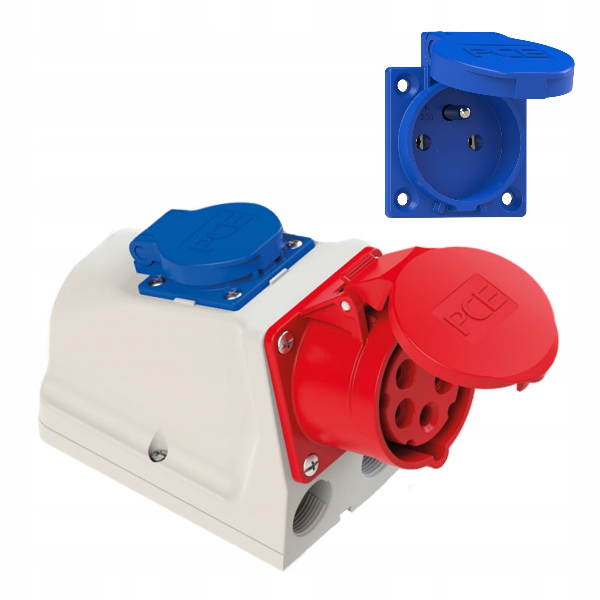 Pevná zásuvka Cee Kombi 9225-6f Pce, 32A 400V 5p