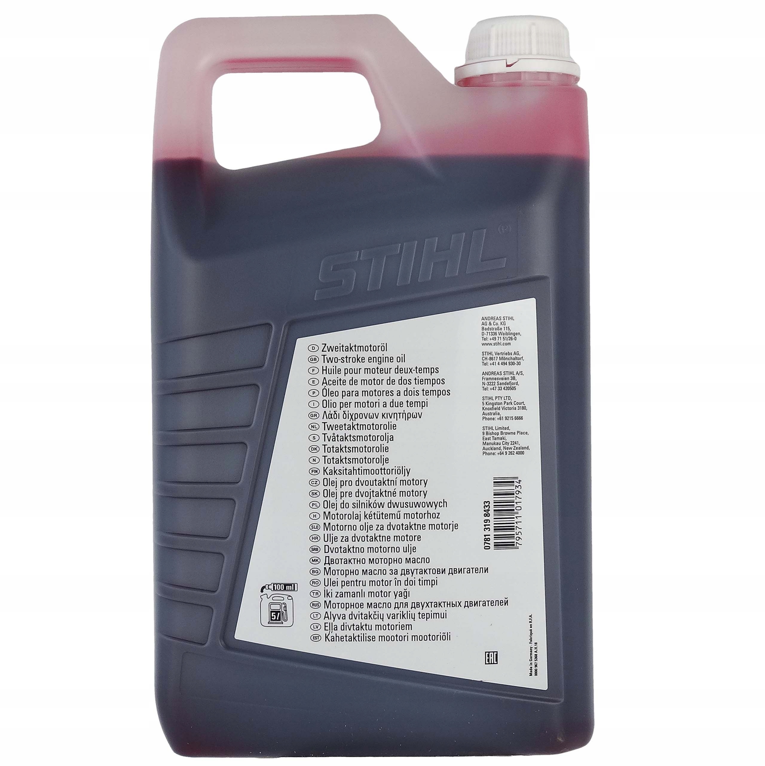 STIHL OIL 5L EAN (GTIN) 0795711017934