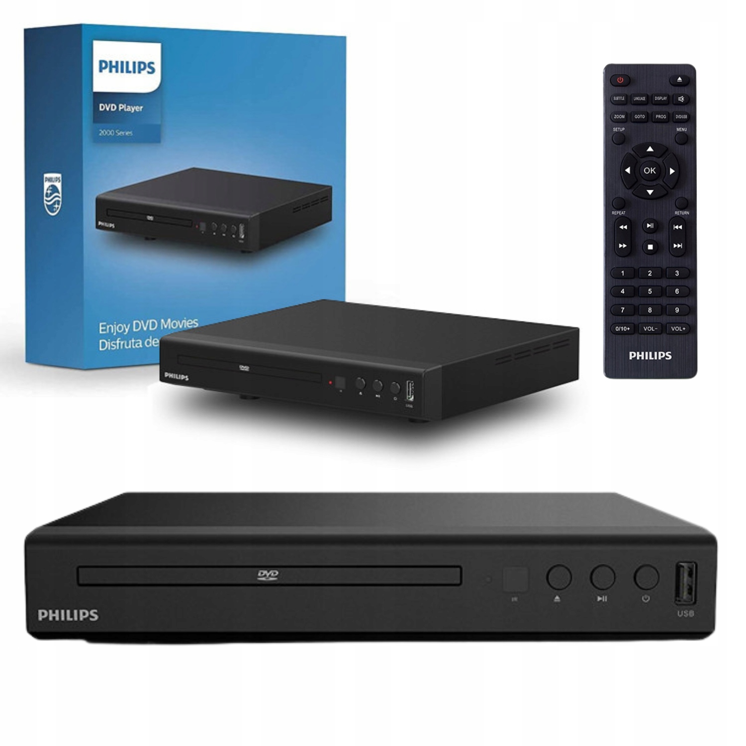 Přehrávač DVD Hdmi, 3xRCA, Usb CD MP3 Philips TAEP200/12
