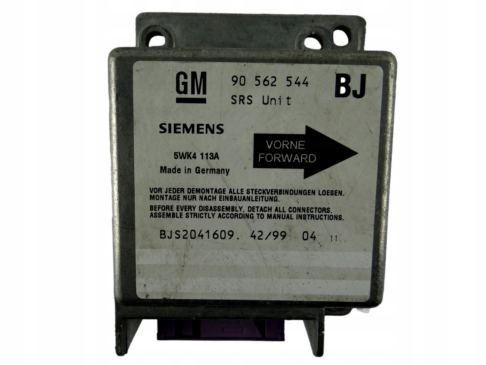 modulo SENSOR airbag OPEL ASTRA F 90 562 544