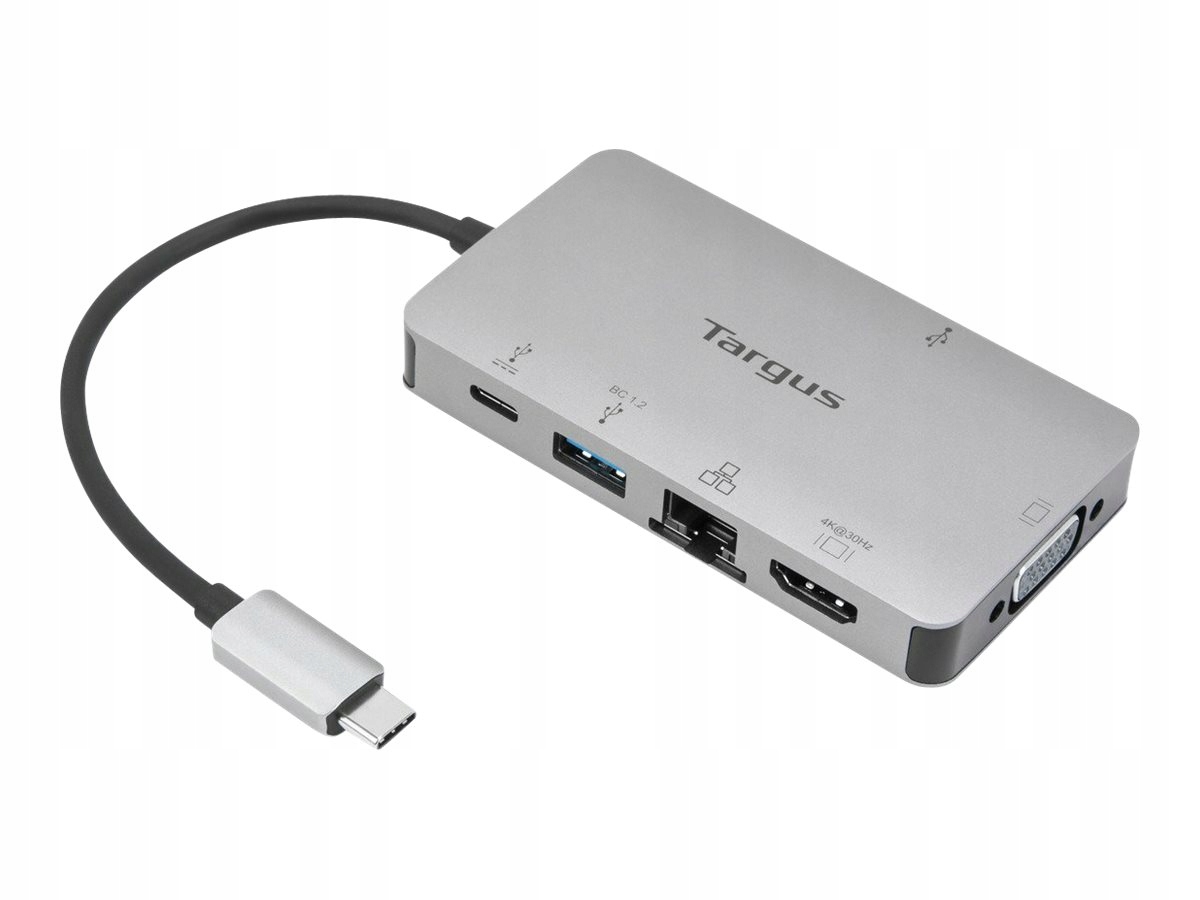 Targus Usb-c dokovací stanice s Dp Alt Mode, jeden video výstup 4K Hdmi/vga a napájením 100W
