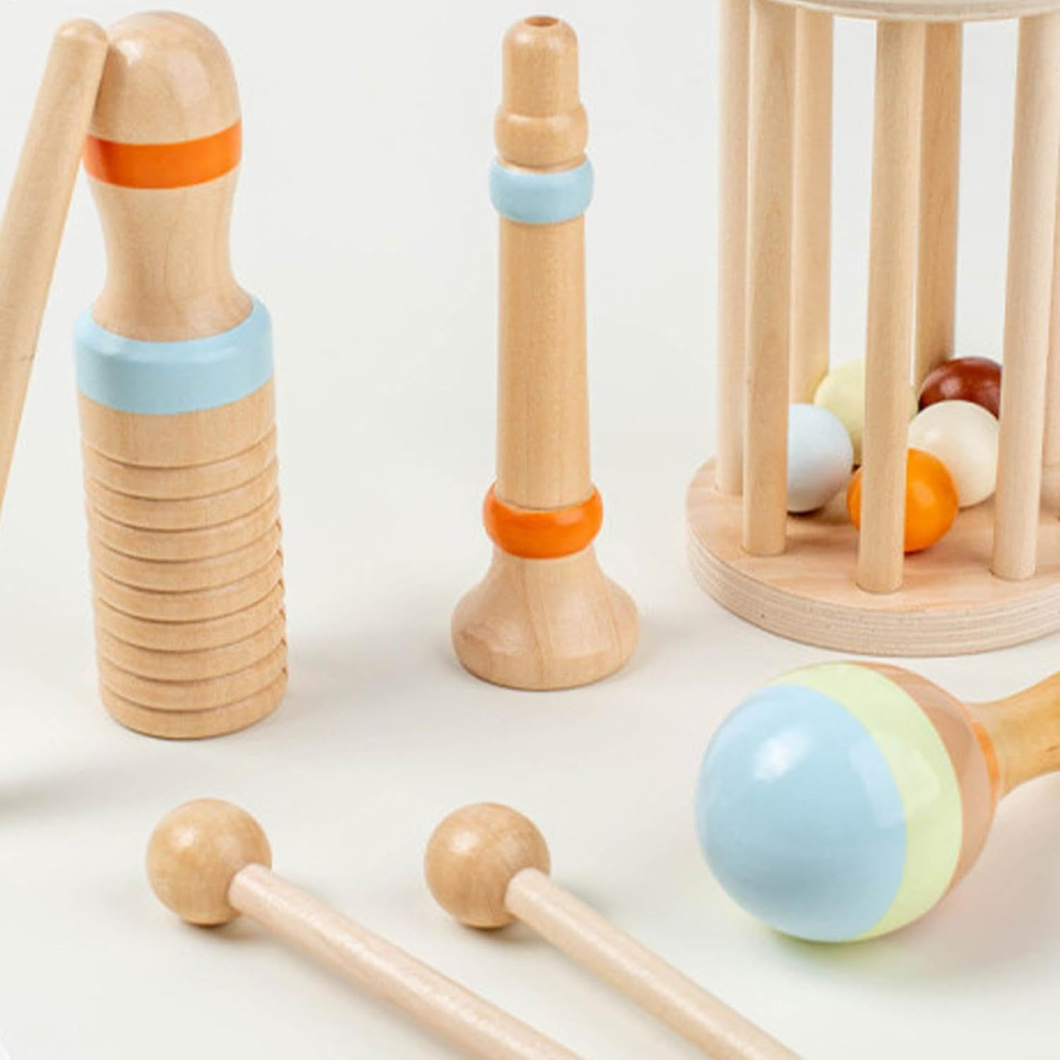 DREWNIANE INSTRUMENTY MUZYCZNE ZESTAW MONTESSORI DLA DZIECI BĘBENEK FLET Certyfikaty, opinie, atesty CE