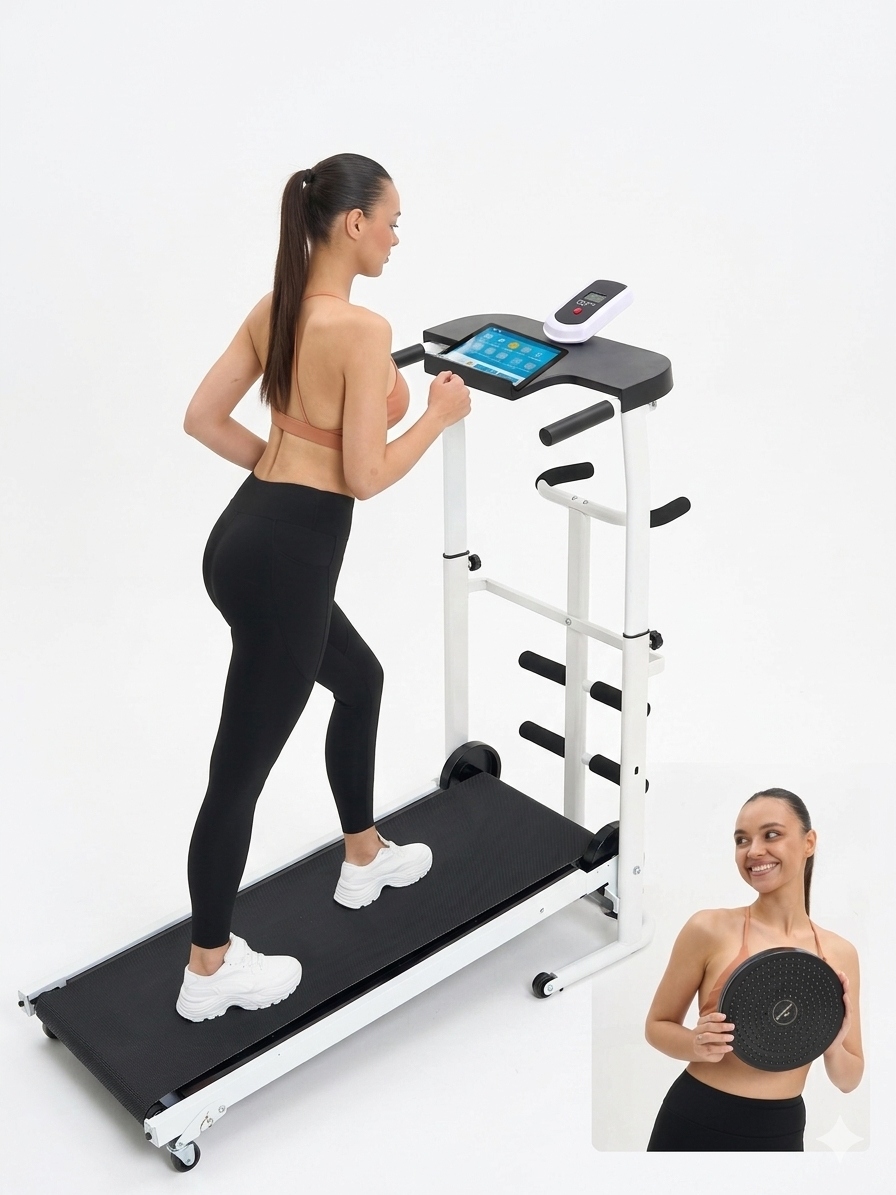 Mechanický domácí běžecký pás do 120 kg, Skládací, Lehký