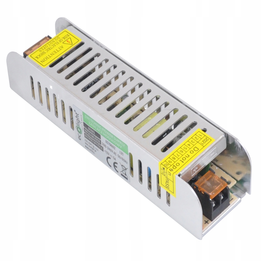 ZASILACZ DO TAŚM LED MODUŁOWY MONTAŻOWY SLIM 60 W 12 V Kod producenta EC79602