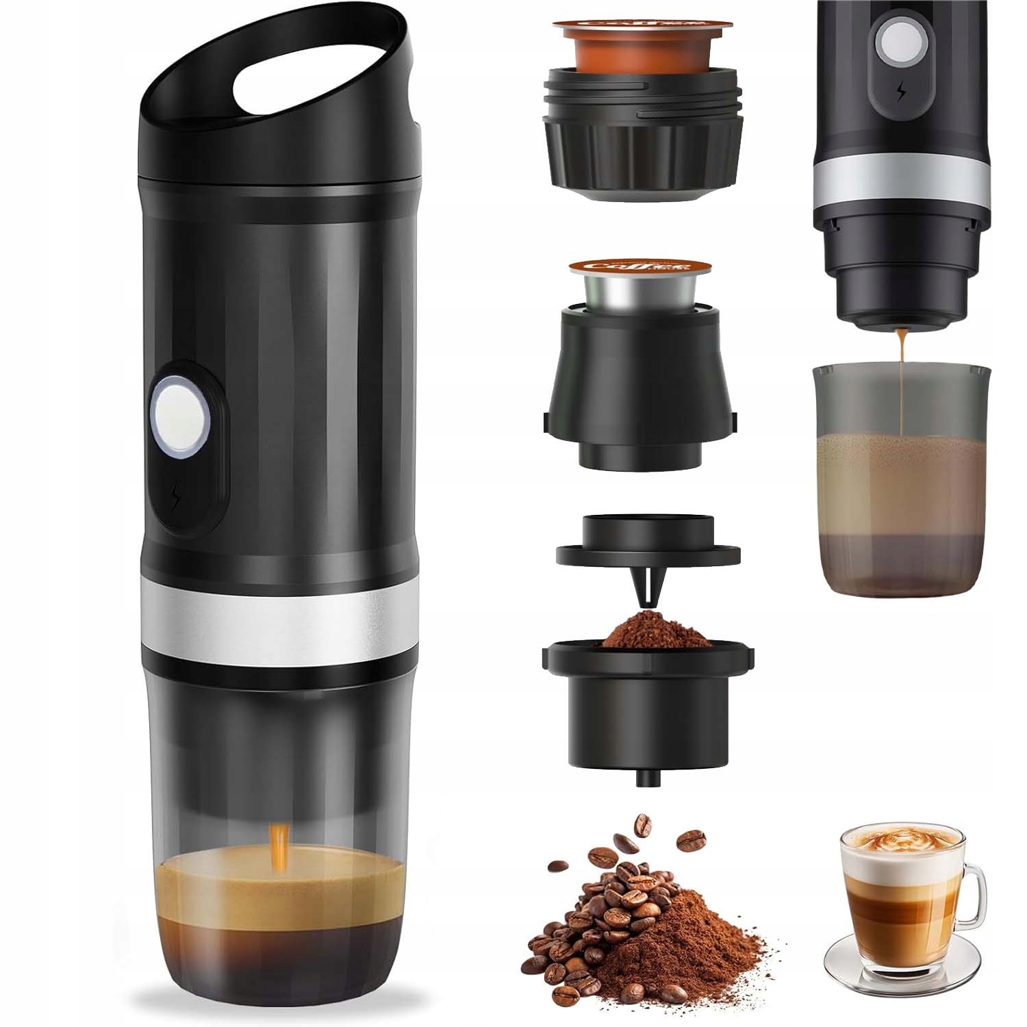 Bezdrátový Přenosný Kávovar Do Auta Na Cesty 9600 Mah 100 ML