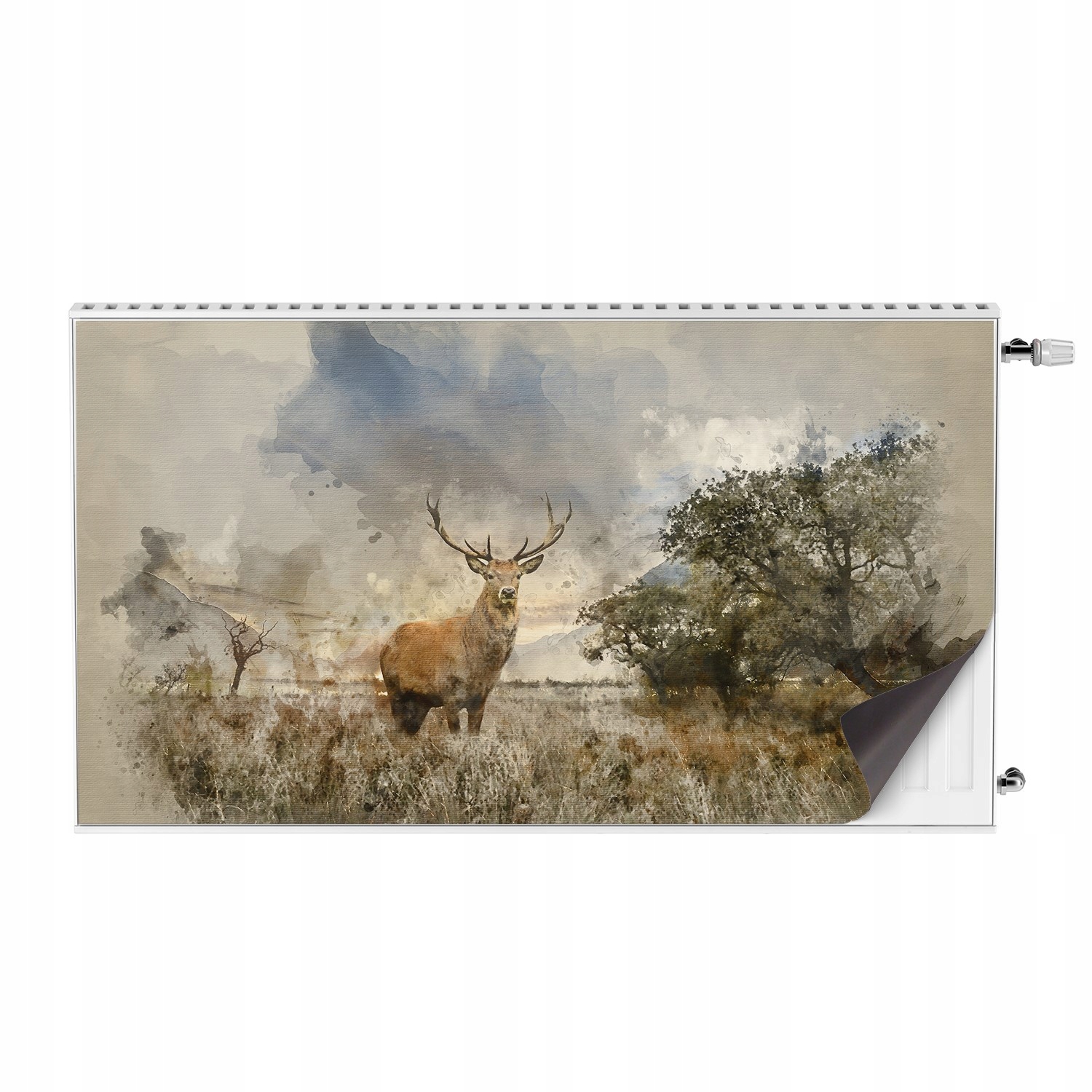 Maskovačka na radiátor 110x60 Zvířata pole tráva