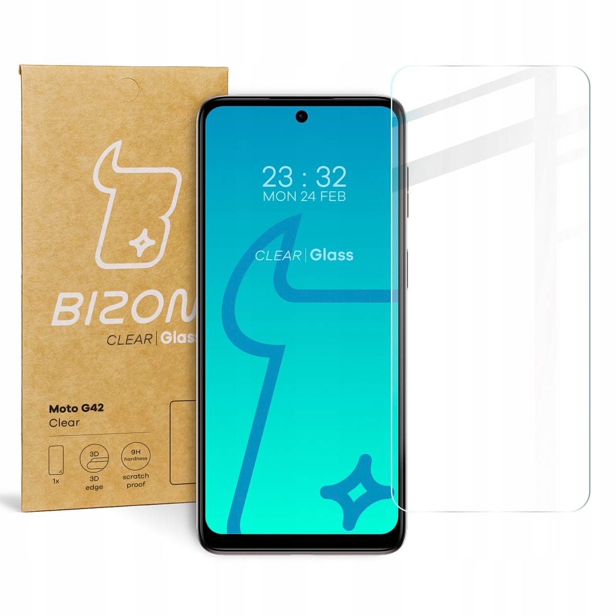 

Szkło hartowane Bizon Glass Clear do Moto G42