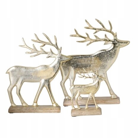 FIGURKA RENIFER JELEŃ METALOWY DEKORACJA ŚWIĄTECZNA NA PREZENT CHOINKĘ M Kod producenta OZDOBA JELEŃ STOJĄCY STROIK BOŻE NARODZENIE