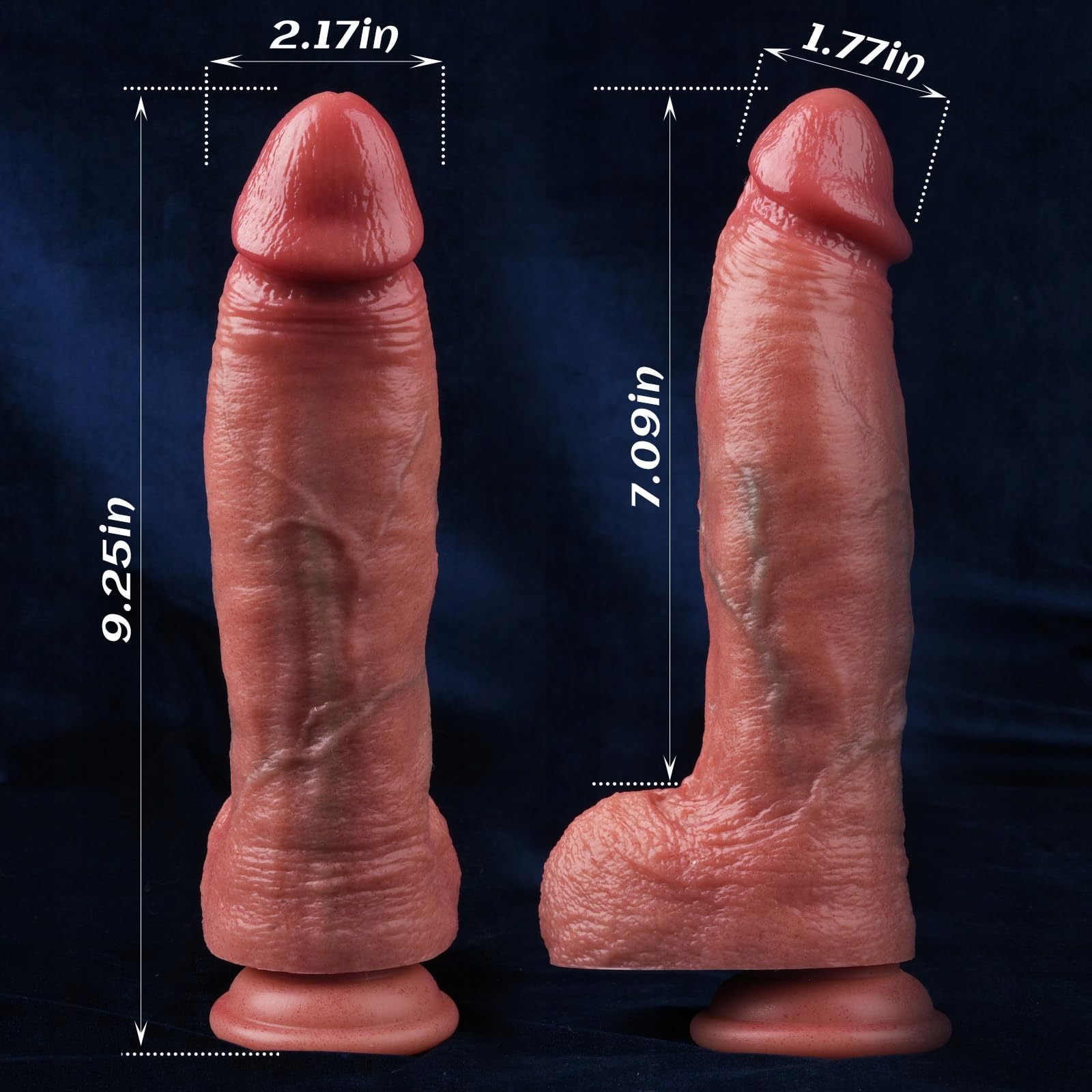 UTIMATEJOY Realistyczny Dildo 23CM Z Przyssawką Silikonowy Dla Dorosłych — miniatura 2