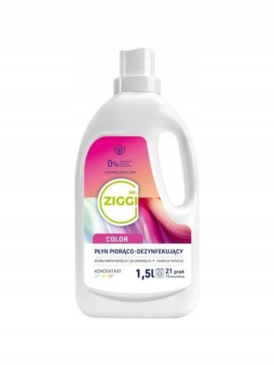 Levně 3x Mr. Ziggi Color Prací dezinfekční přípravek Gel na barevné prádlo1,5 L