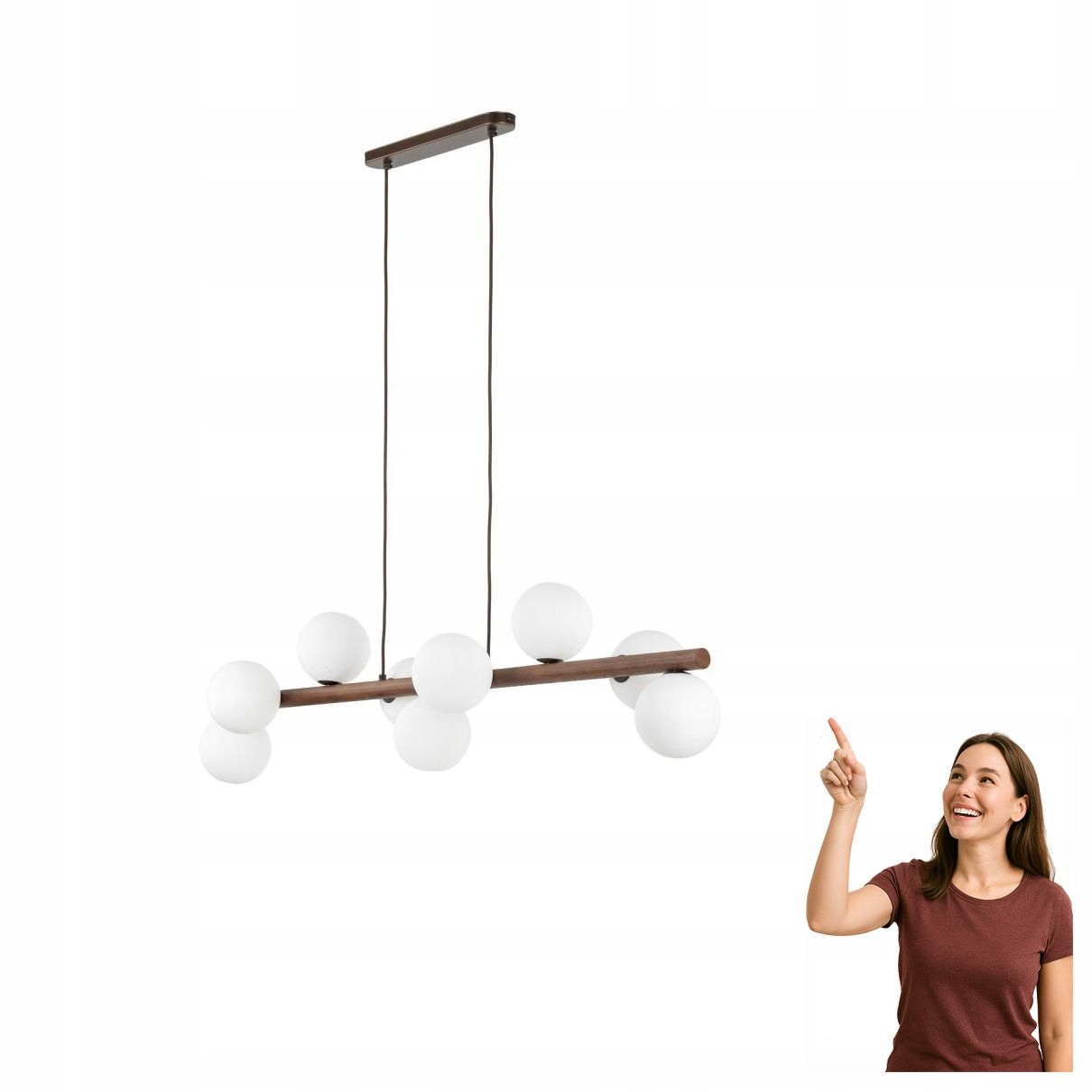 Závesná lampa Estera Wood Orech 10273 Tk Lighting