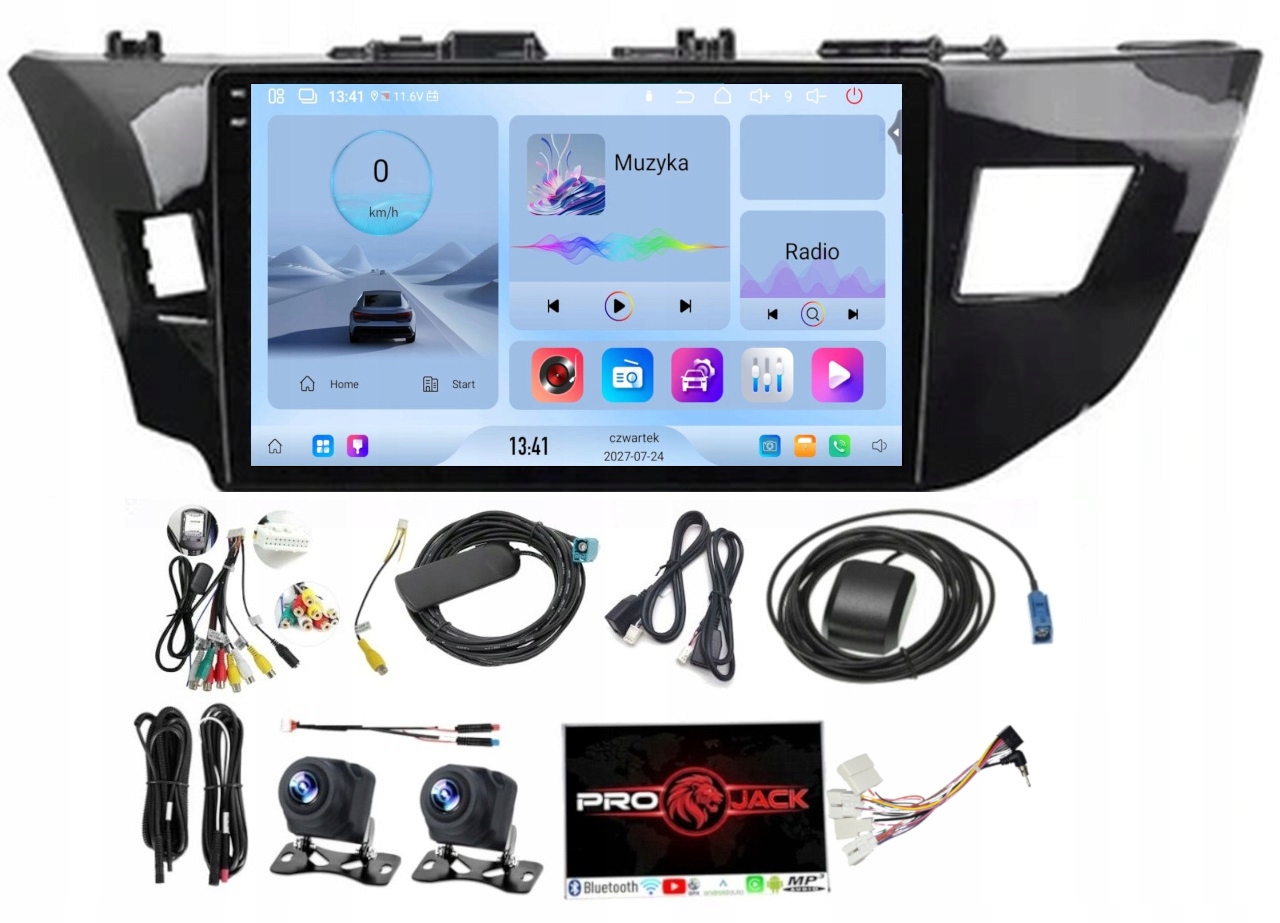 Rádio Navigace Carplay Android Toyota Auris Corolla 2014-2016 4/64GB Sim