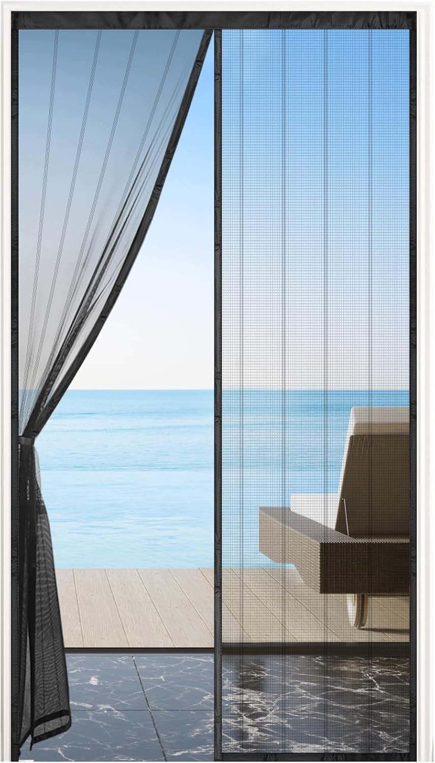 Moskytiéra Mycarbon 120x220 cm magnetická, černá, zesílená