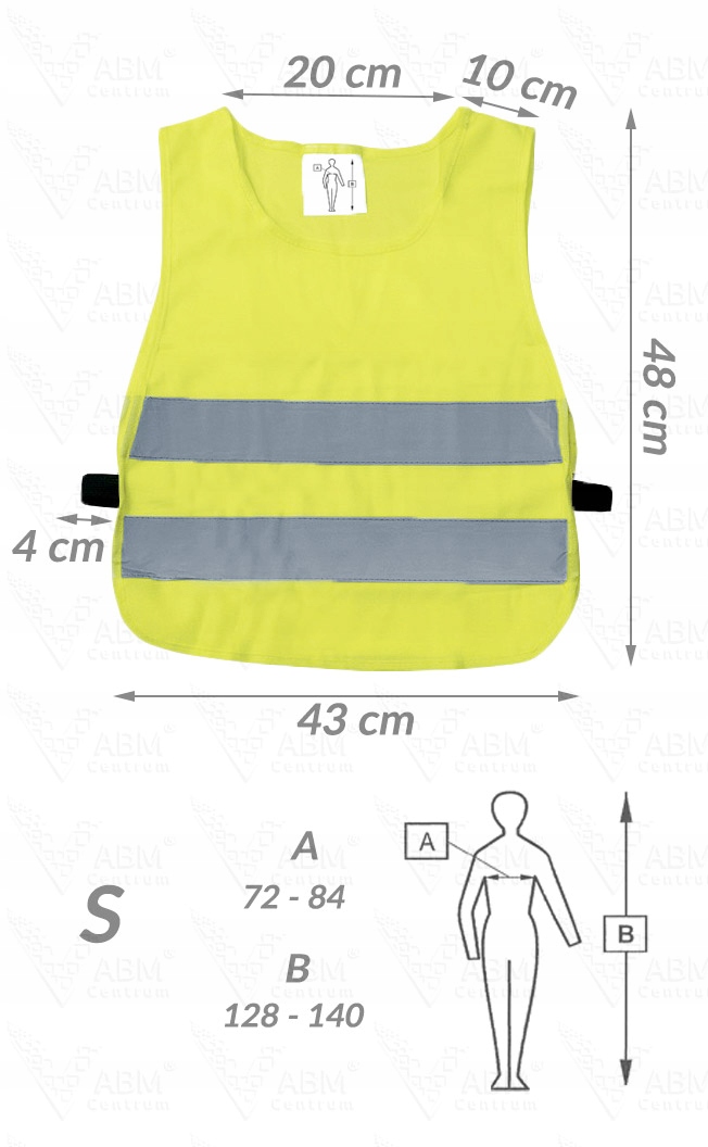 KAMIZELKA ODBLASKOWA DLA DZIECKA S Certyfikat TUV Marka inna marka