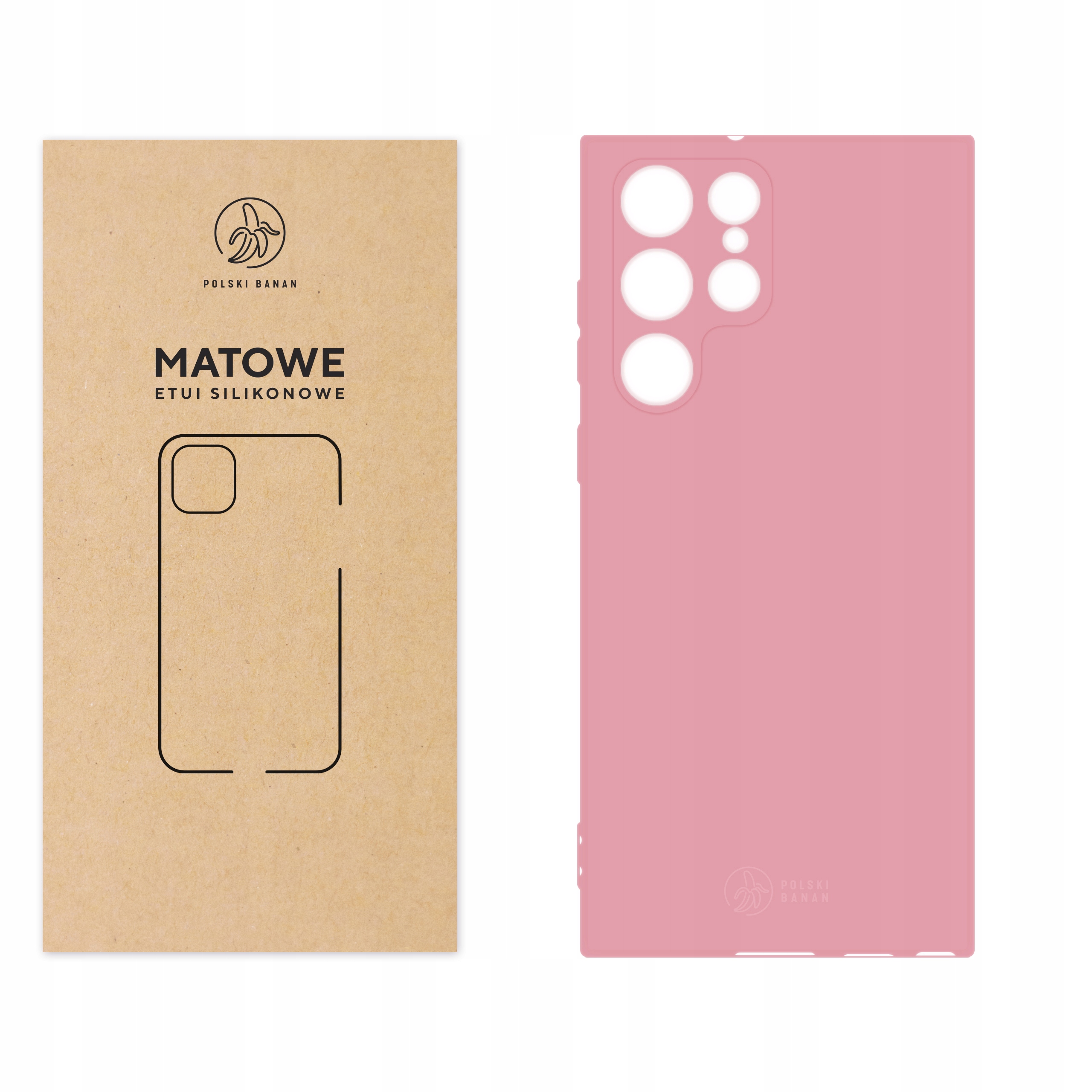 

Etui Matowe do Samsung S22 Ultra różowe
