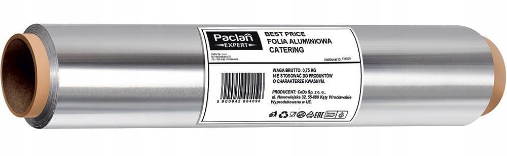 FOLIA ALUMINIOWA CATERINGOWA Rolka Duża 29cm 60m 134099