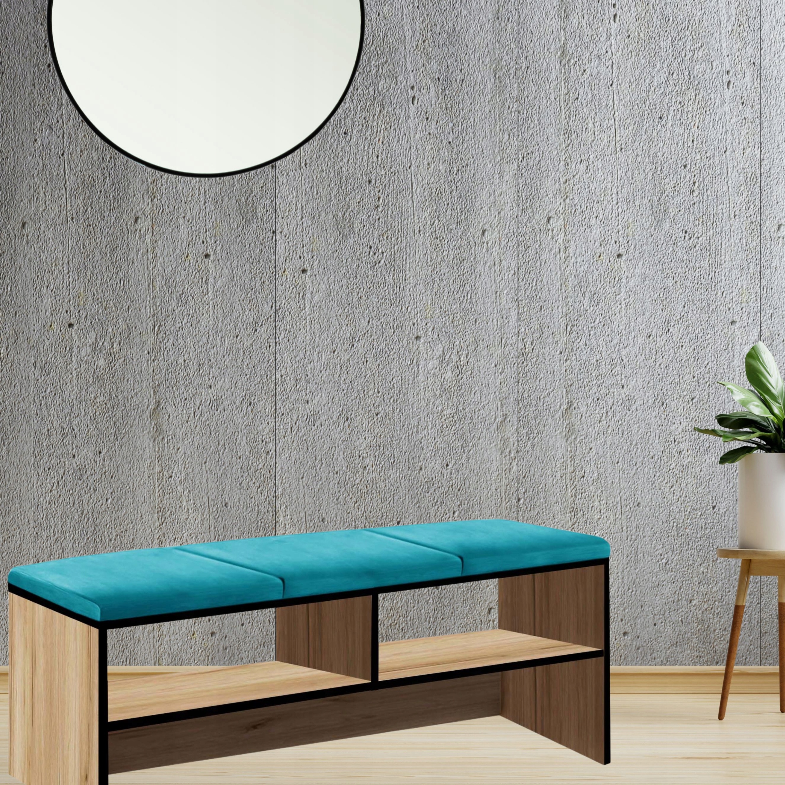 ŁAWA ŁAWKA SZAFKA NA BUTY SIEDZISKO TAPICEROWANE Wysokość mebla 44 cm