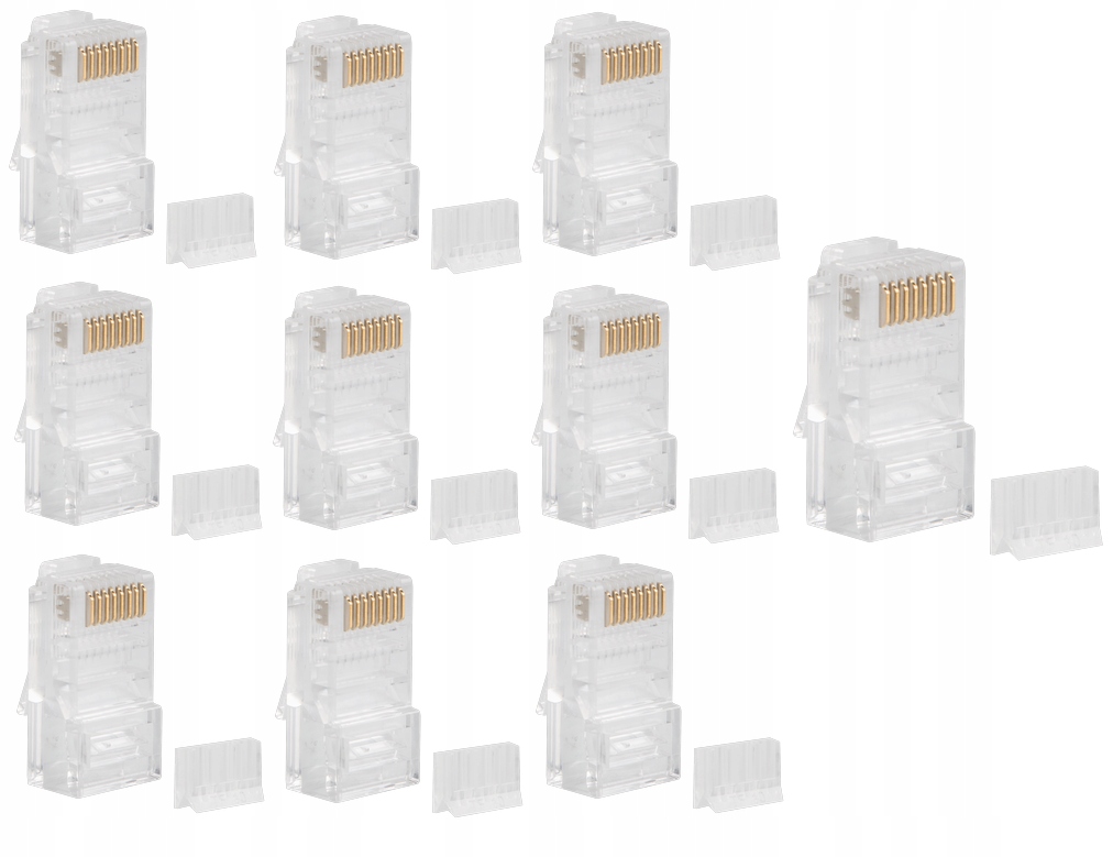 

Wtyk sieciowy kat 6 RJ45 końcówki Lan 10 szt