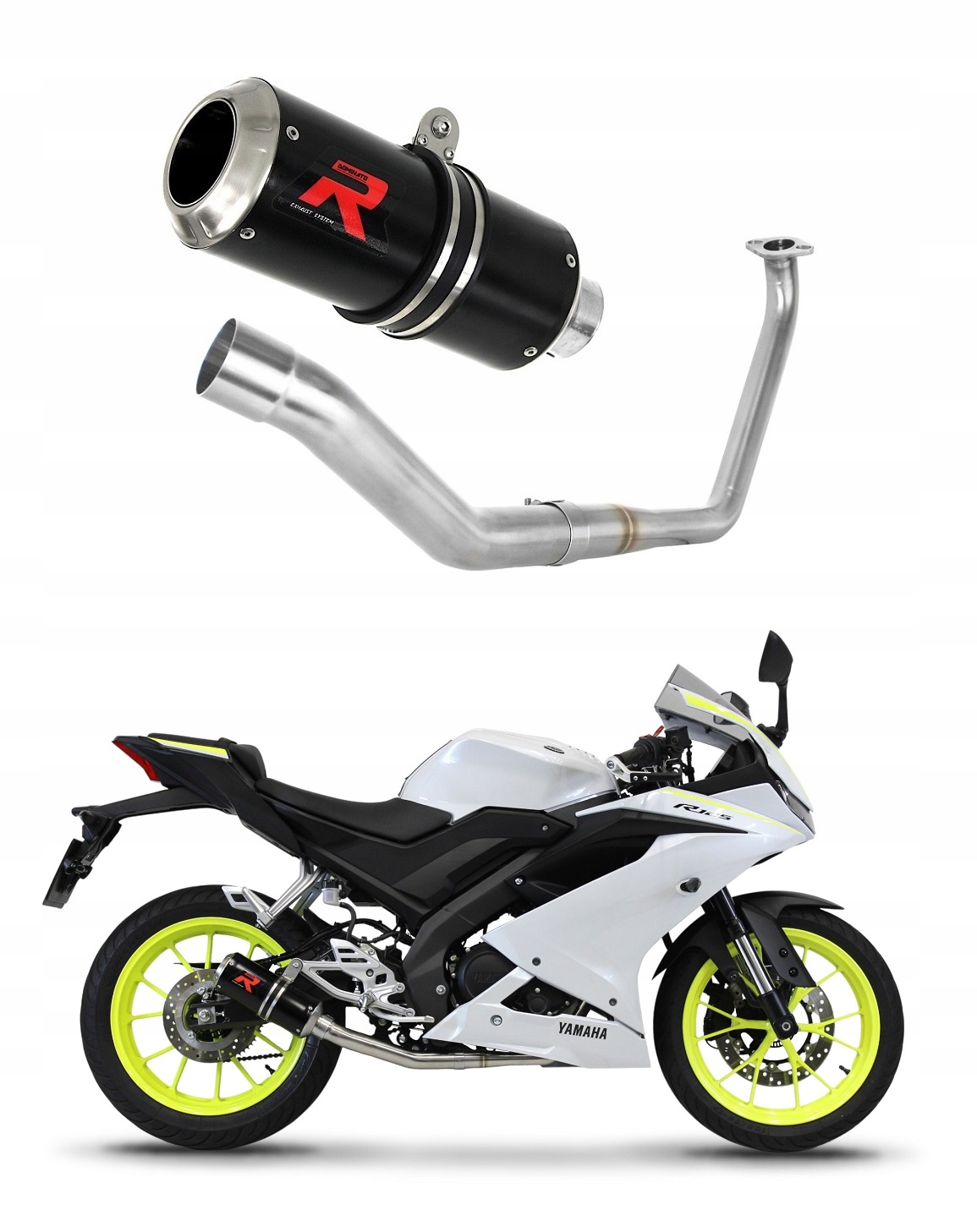 YA128DCBL-S - Выхлопная система YZF R125 2019-2020 GP BL DOMINATOR