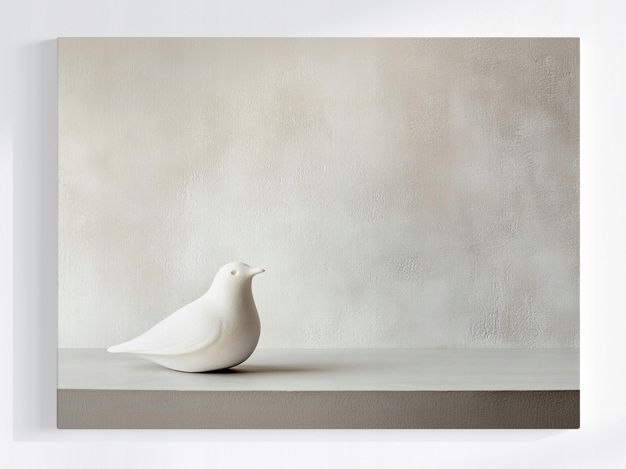 Obraz Na Plátně Canvas Dekorace Figurka Keramika Porcelán Holub 100x75