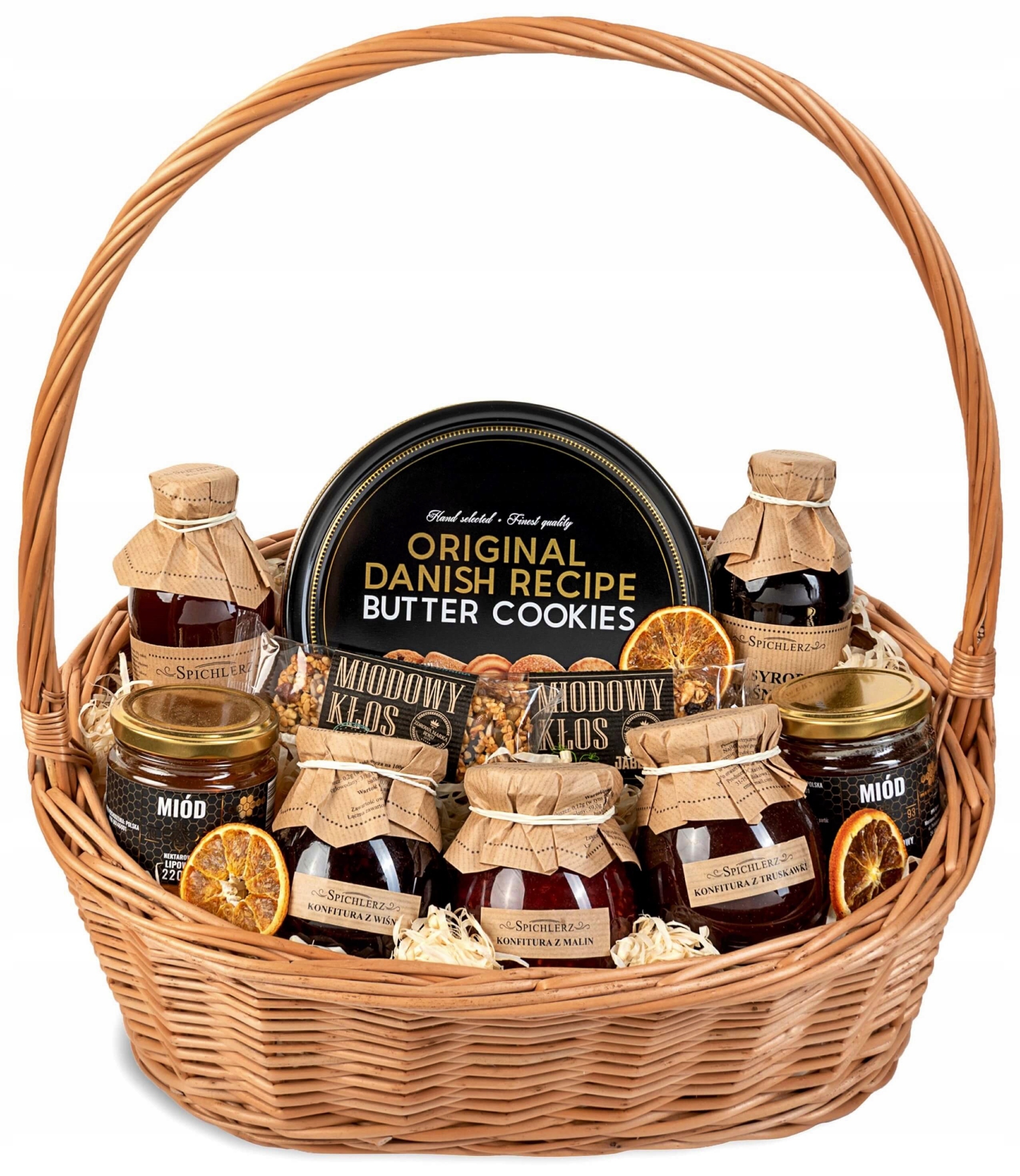 Levně Dárkový koš na sušenky, sada sladkostí