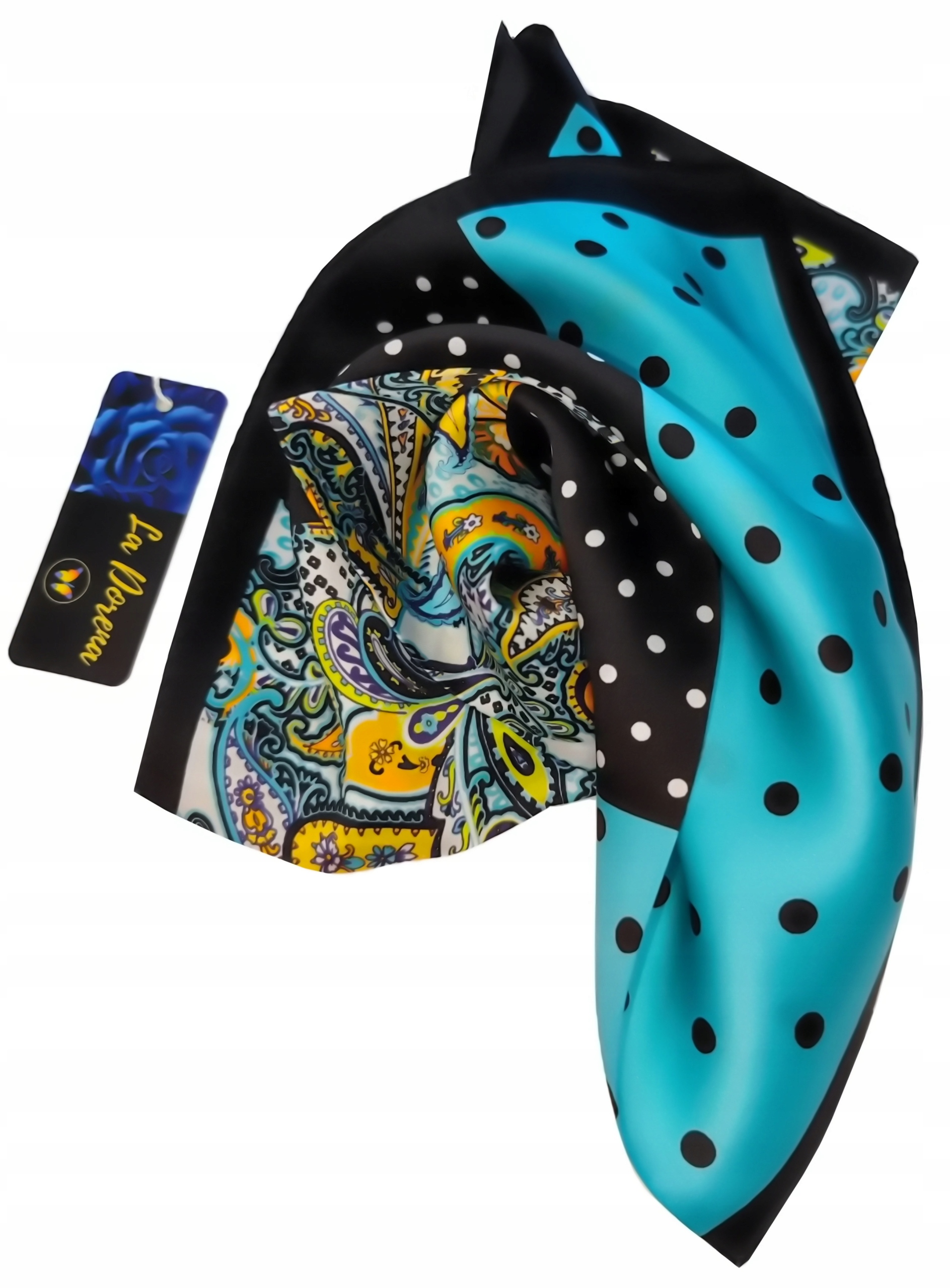 100% JEDWAB MARKOWA APASZKA CHUSTA JAKOŚĆ PREMIUM^ Model LDS22903