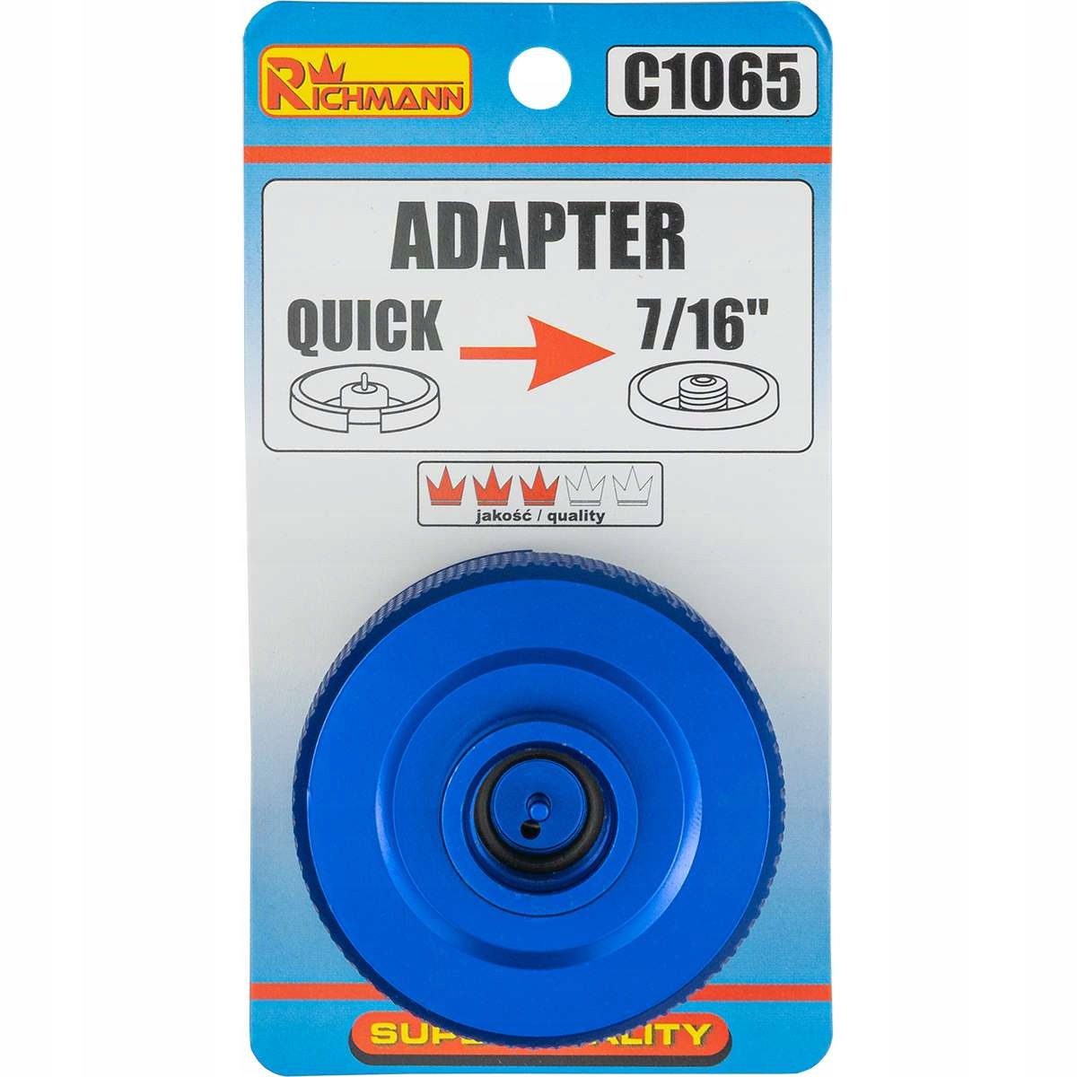 Adapter redukcja do palników kartuszy mocowanie quick do butli 7/16