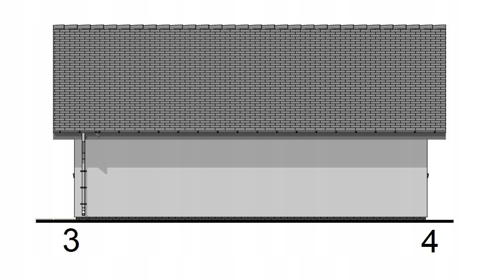 PROJEKT BUDYNKU GOSPODARCZEGO GO22 Spad dachu dach dwuspadowy
