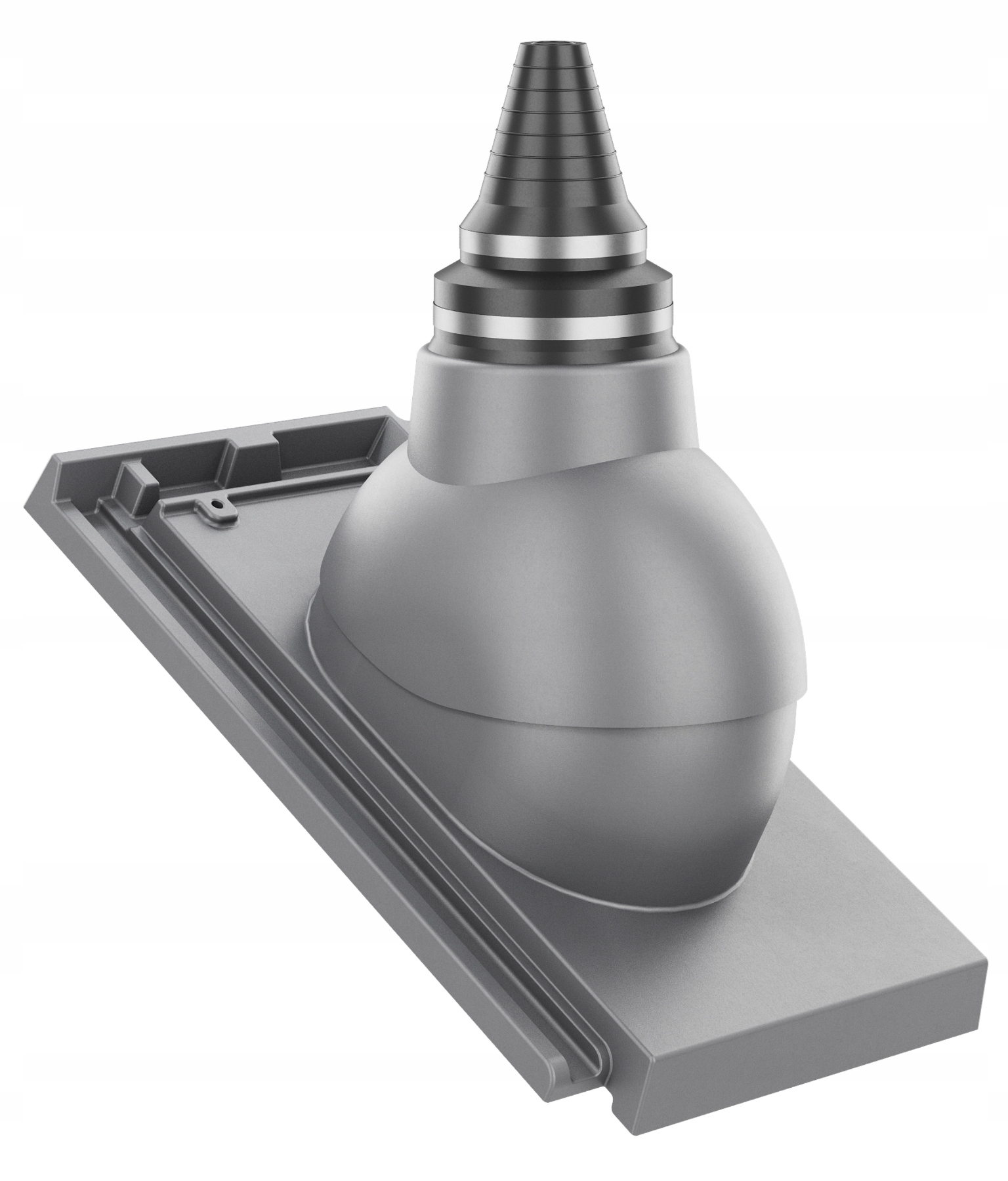 Anténní průchod těsným střešním průchodem Creaton Domino Šedý/lupek