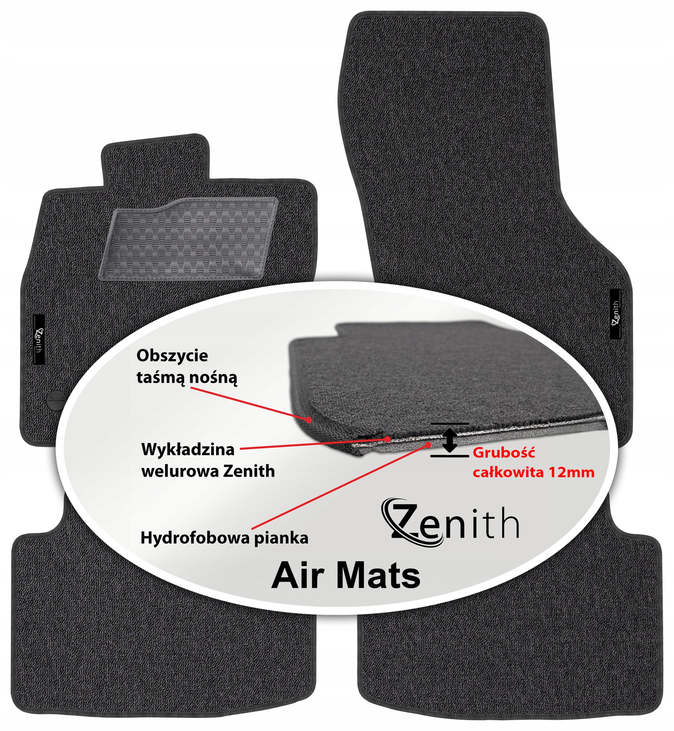 Vw Passat B8 2014- Velurové koberce do auta Zenith Air Mats