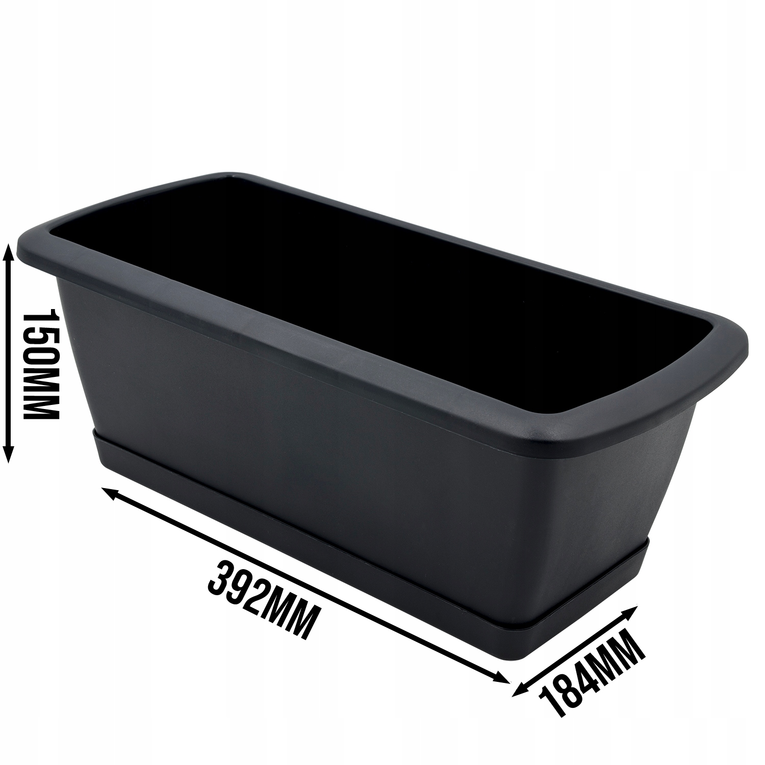 DONICA SKRZYNKA BALKONOWA Z PODSTAWKĄ DONICZKA NA BALKON ANTRACYTOWY 17l Stan opakowania oryginalne