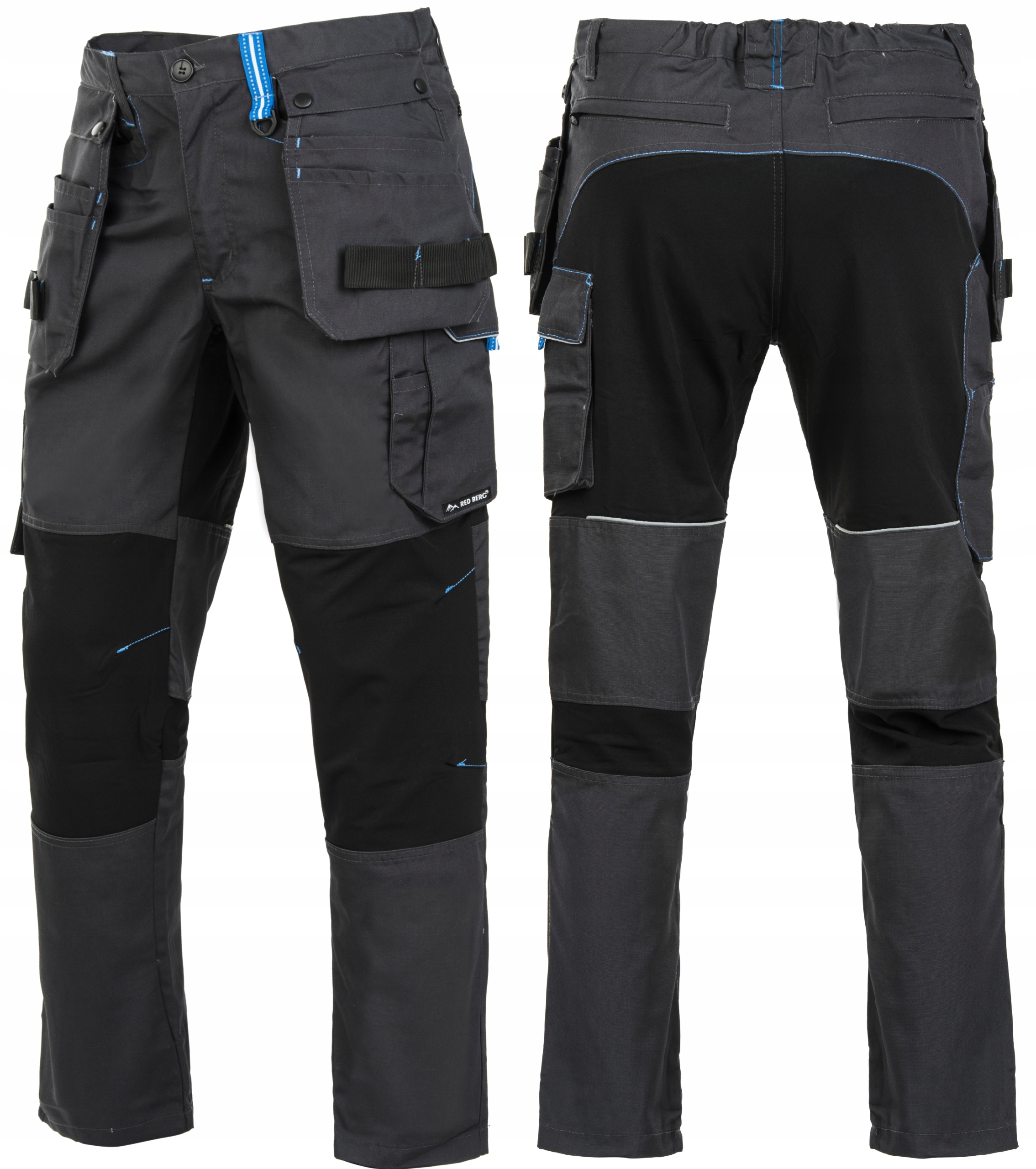 Spodnie robocze bhp do pasa Expert elastyczne odpinane kieszenie Monterskie