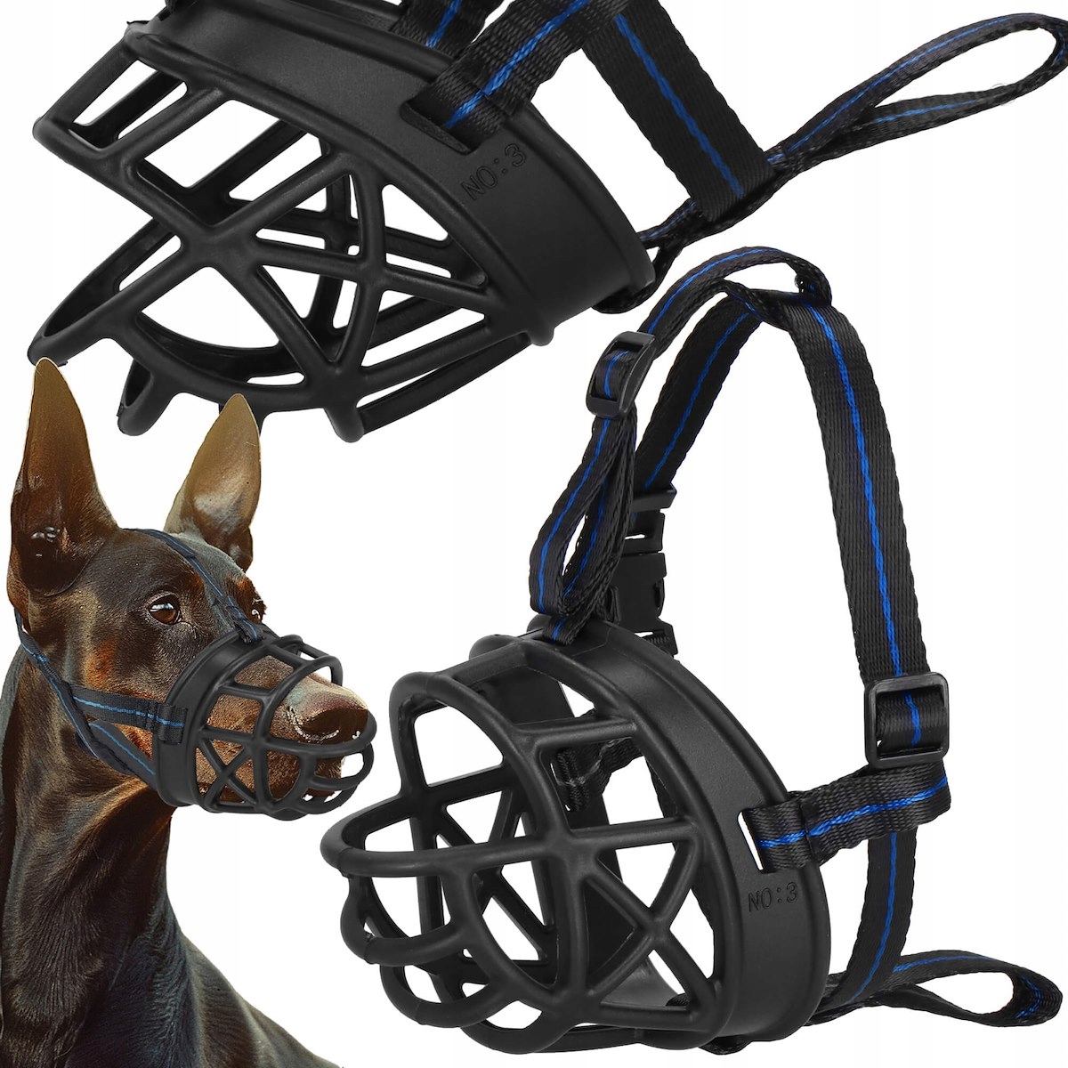 Fyziologický Náhubek Pro Velkého Psa Velikost XXL, Plastový, Nastavitelný