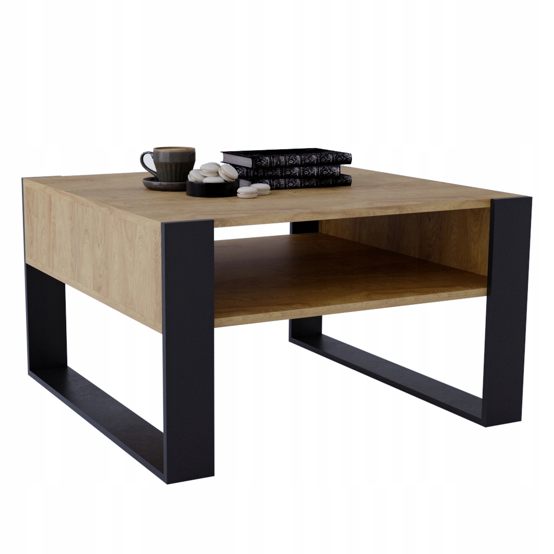 

Stolik kawowy Karo ława loft stół 85cm dąb natura