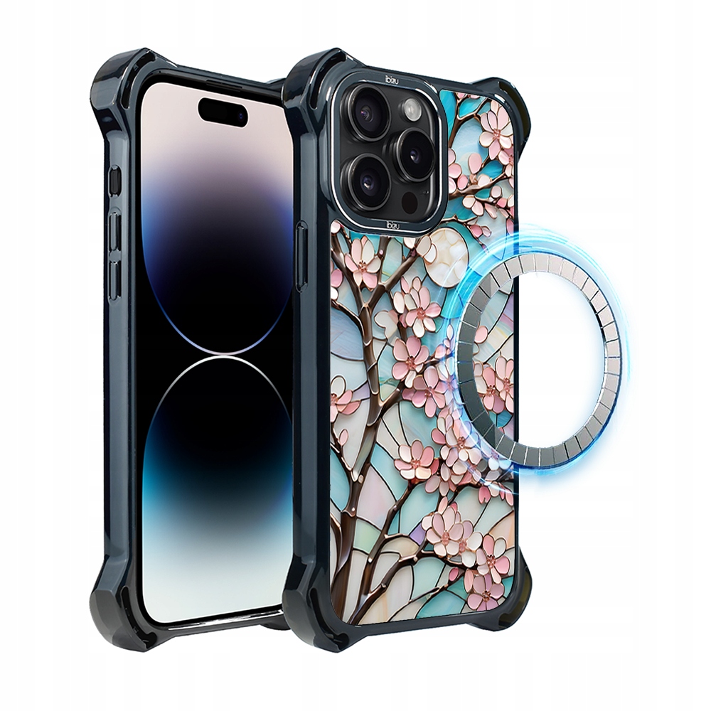 Pouzdro pro iPhone 14 Pro Ibizu DropGuard Ultra s MagSafe, Měsíční Višeň