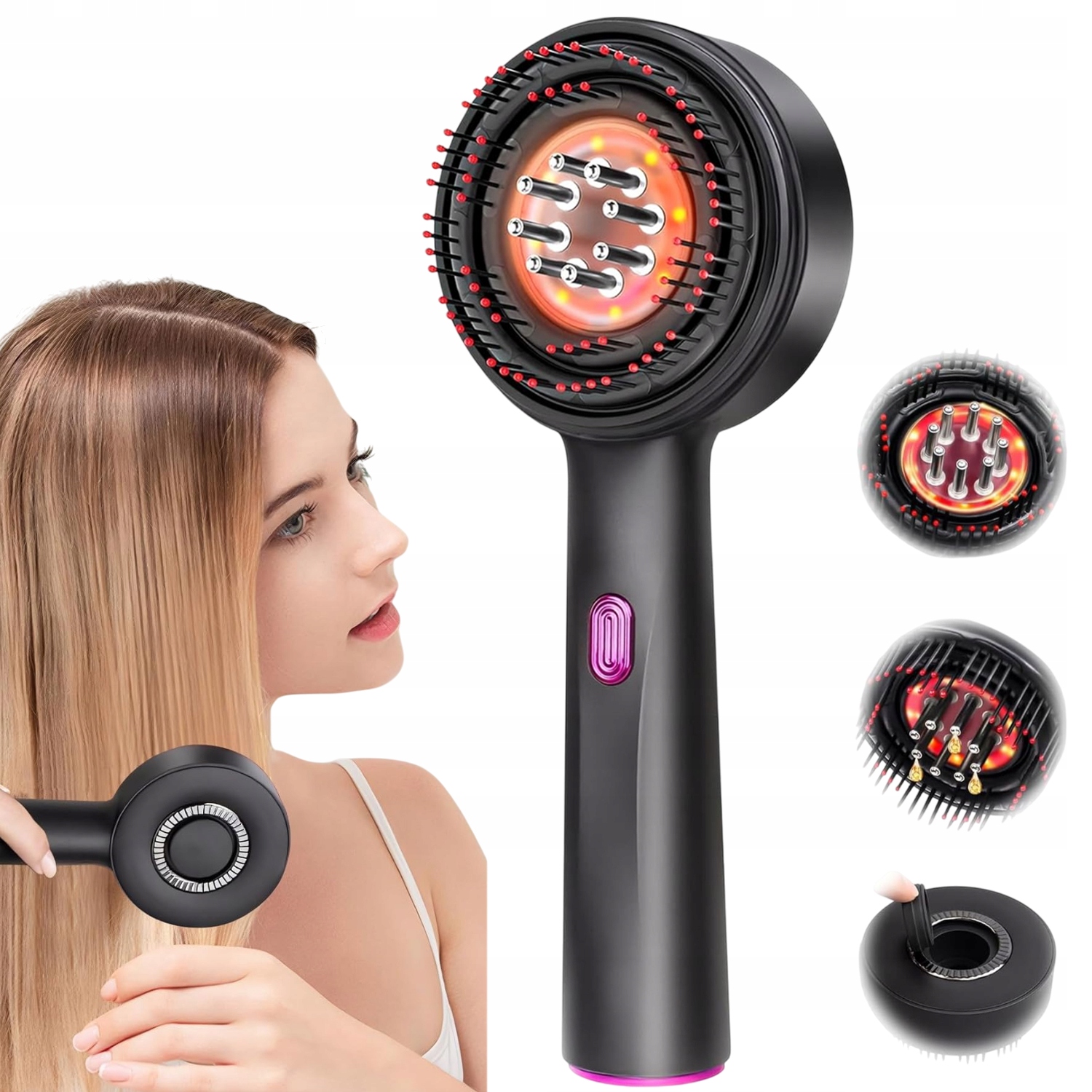 Szczotka Do Masażu Skóry Głowy Głęboki Masaż W Domu Elektryczny 1400MAH