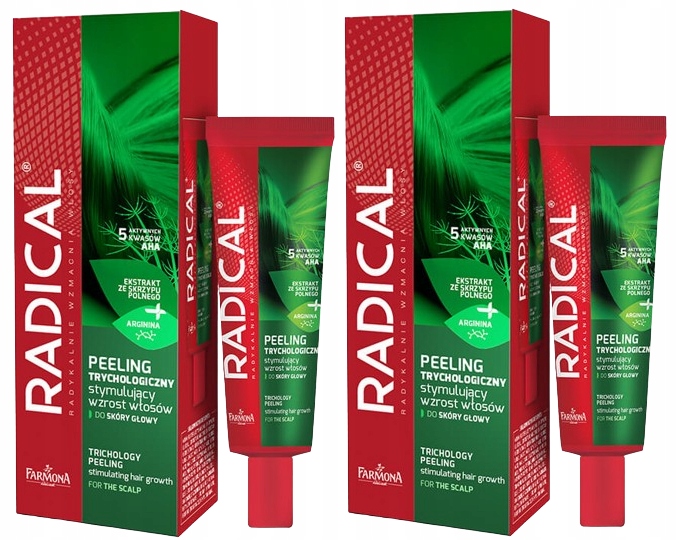 2 x RADICAL PEELING TRYCHOLOGICZNY STYMULUJĄCY WZROST WŁOSÓW DO SKÓRY GŁOWY